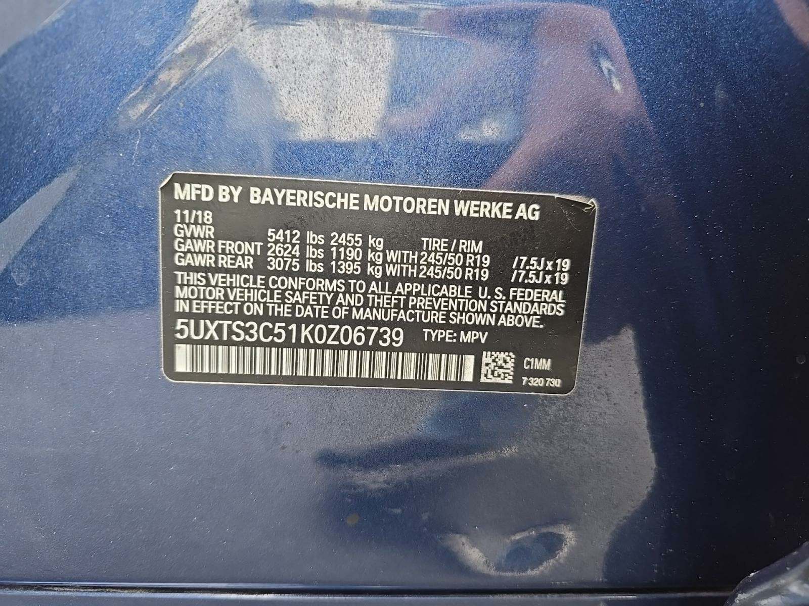 2019 BMW X3 M40i AWD