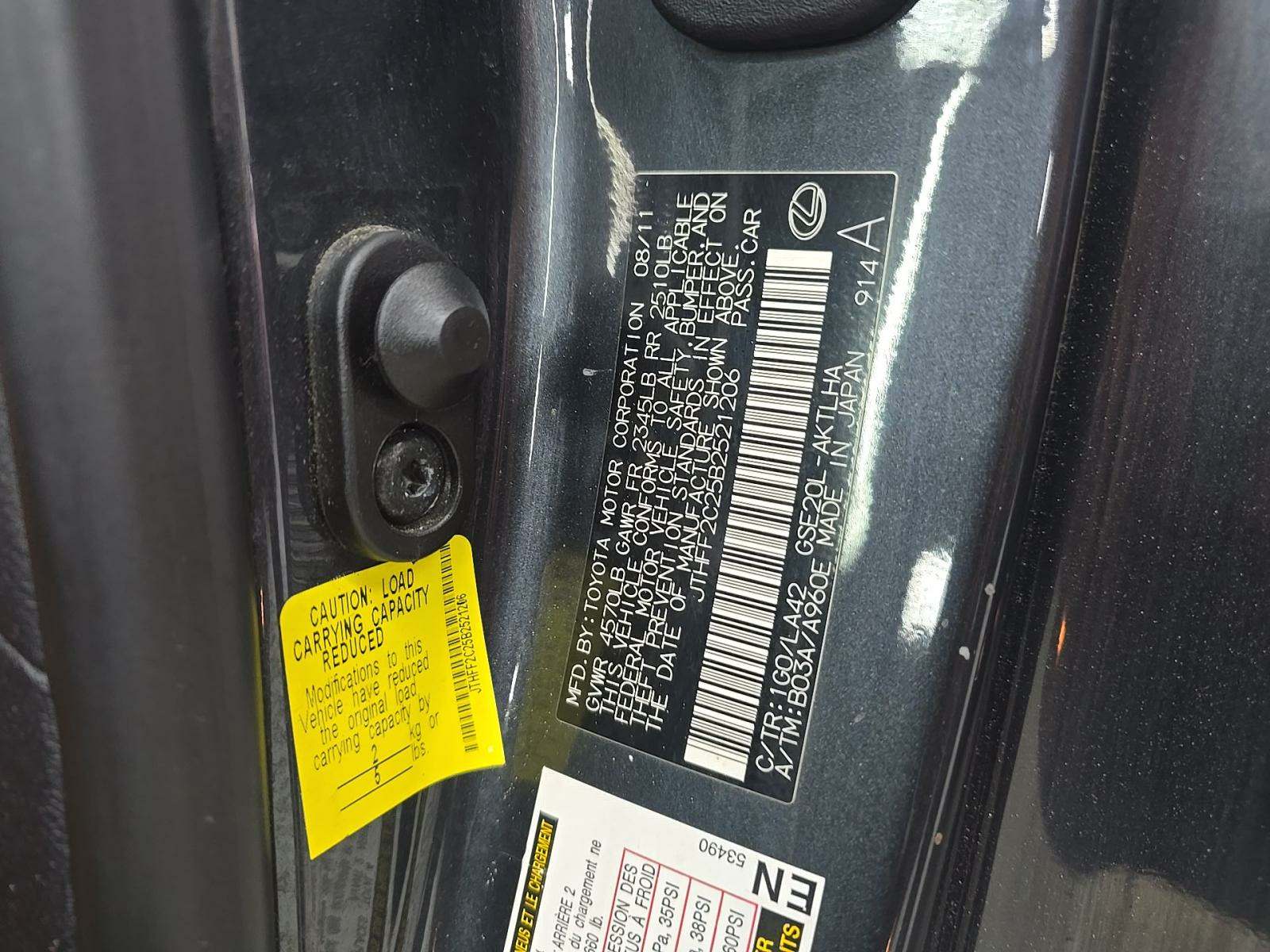 2011 Lexus IS IS 250C RWD