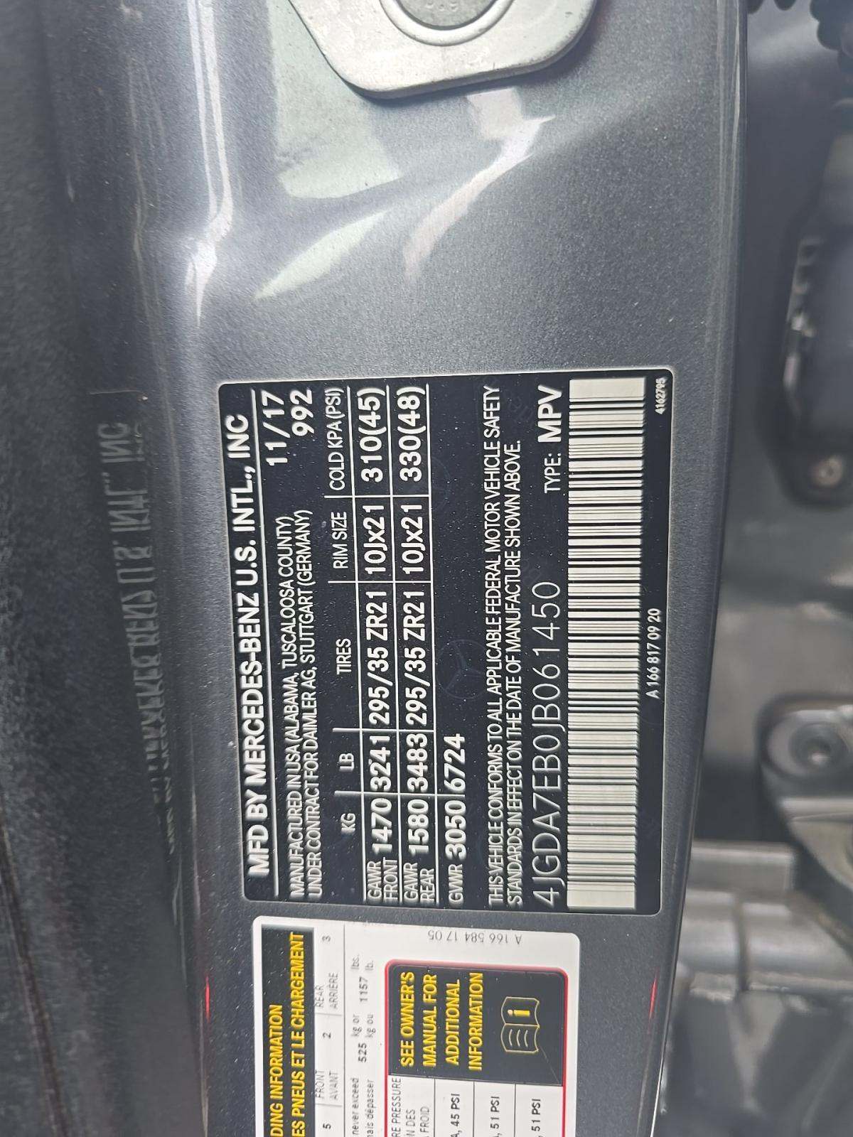 2018 Mercedes-Benz GLE AMG GLE 63 AWD