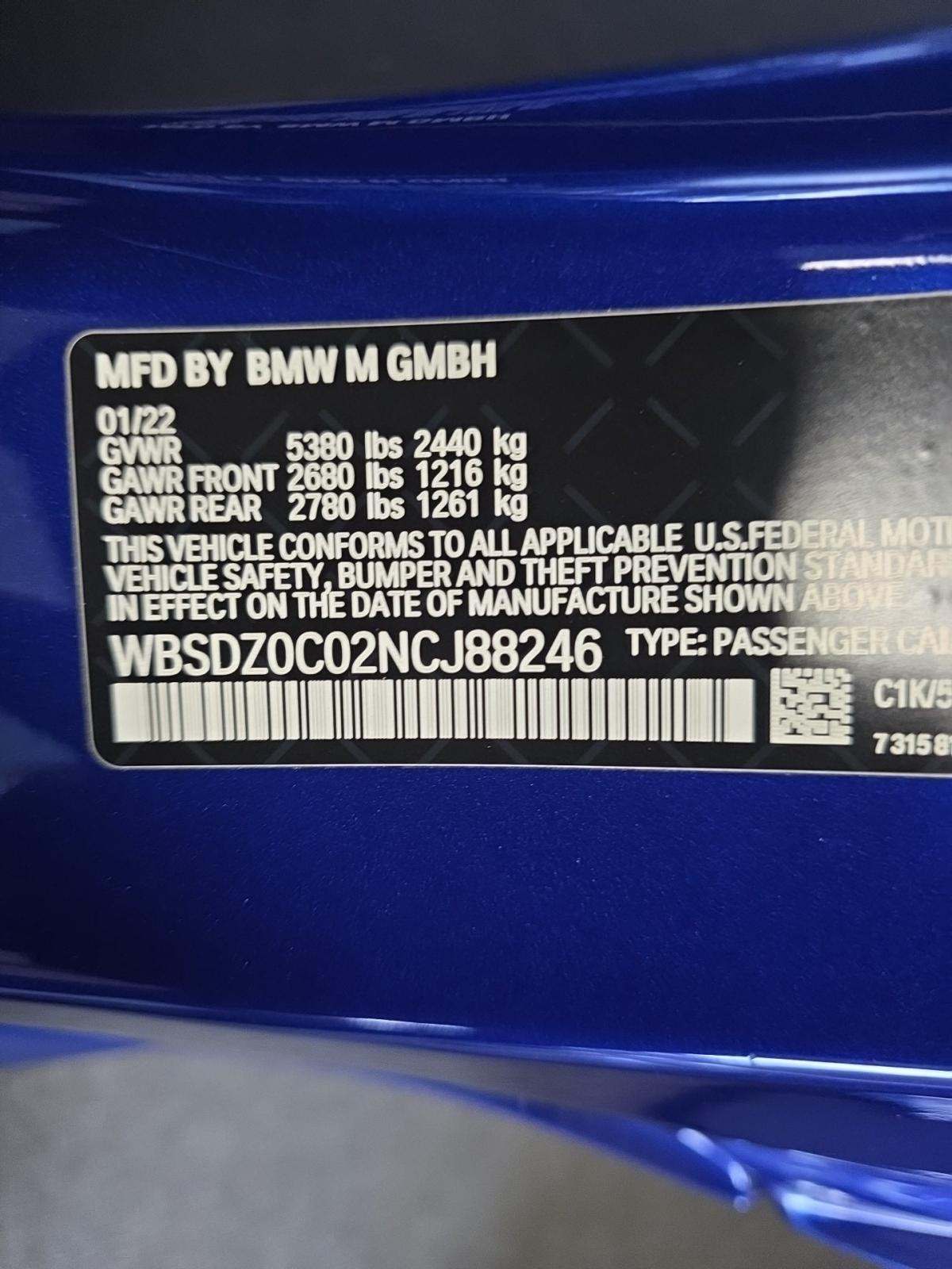 2022 BMW M8 Competition AWD