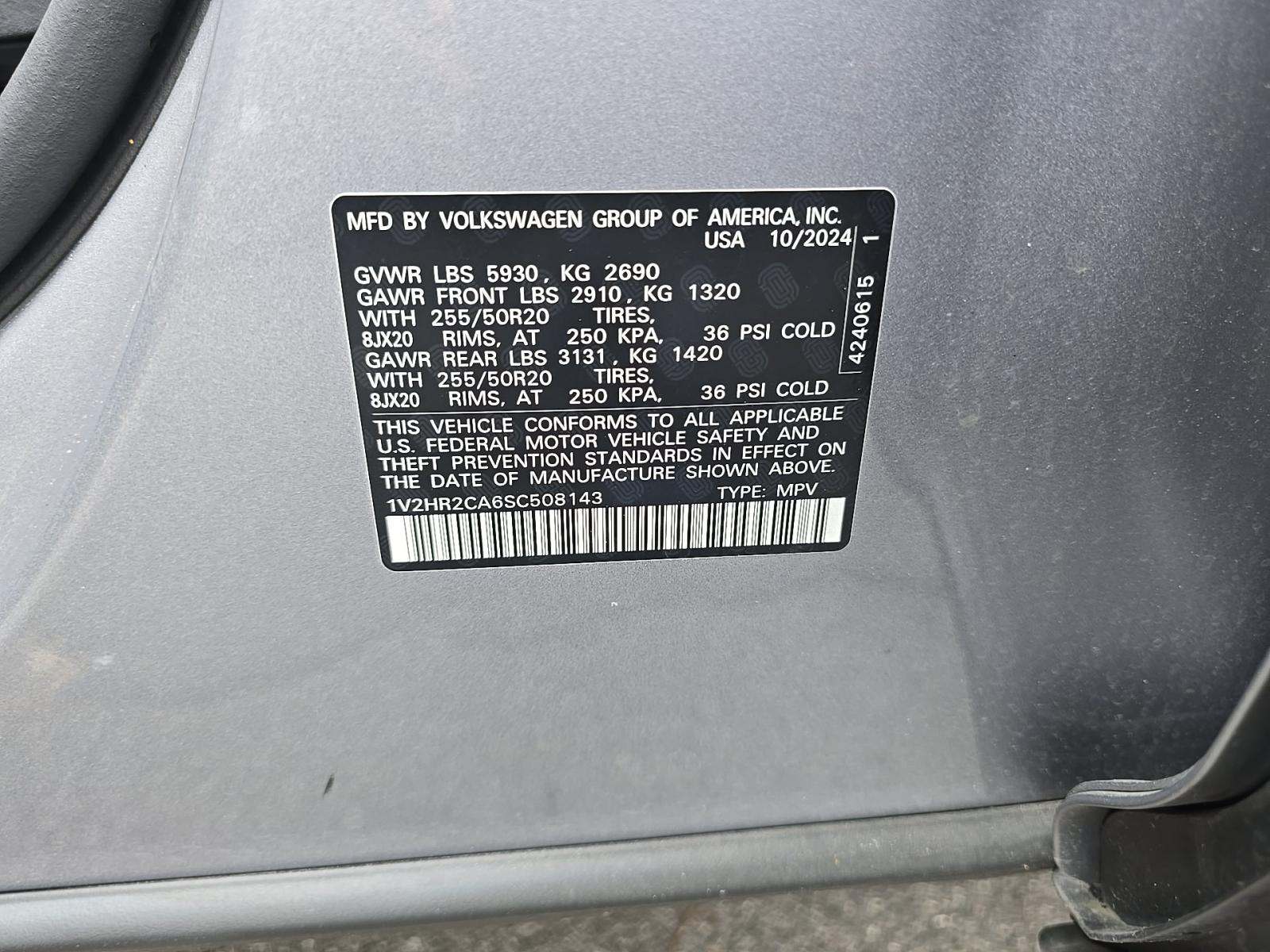 2025 Volkswagen Atlas 2.0T SE AWD