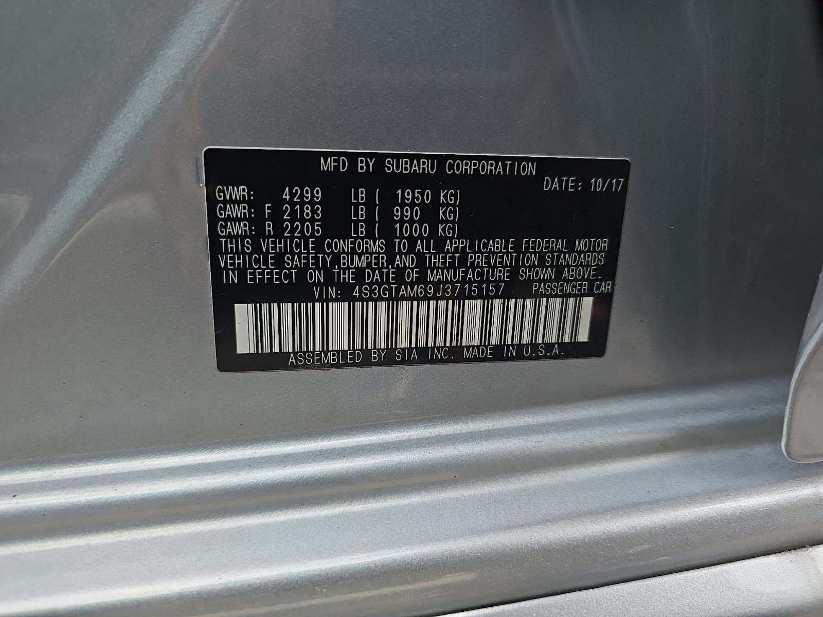 2018 Subaru Impreza 2.0i Sport AWD