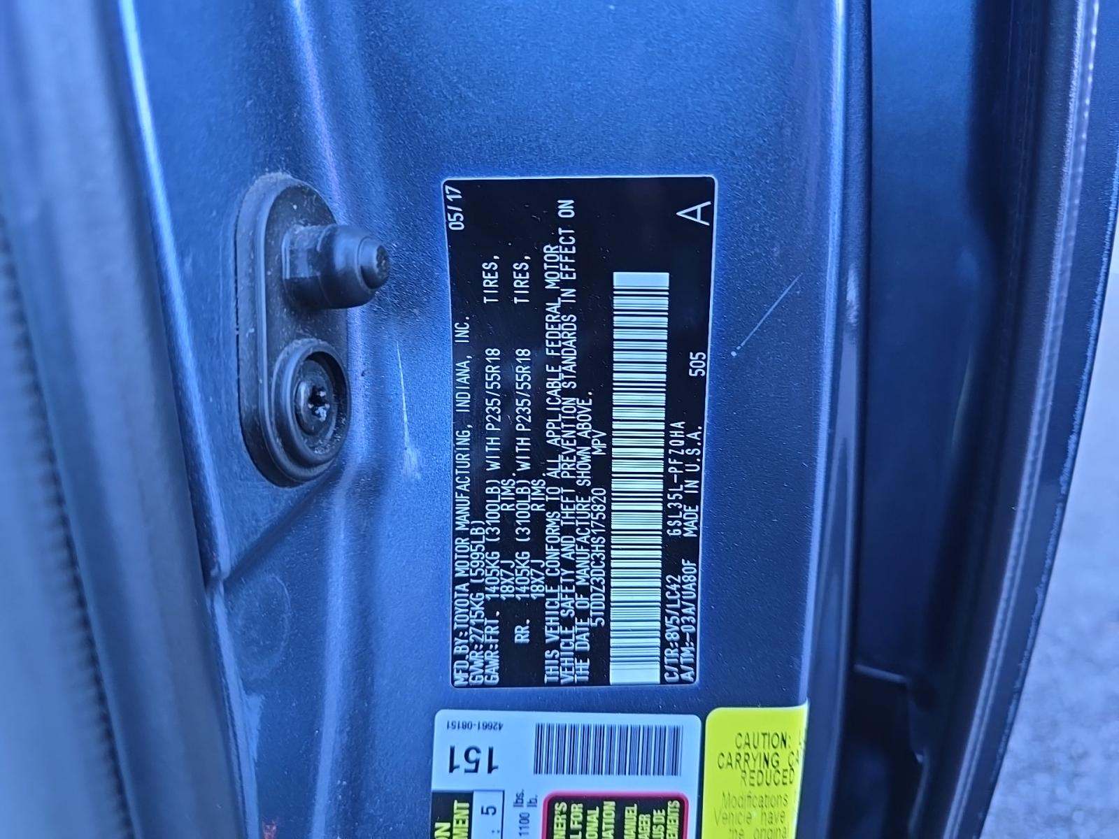 2017 Toyota Sienna XLE Premium AWD