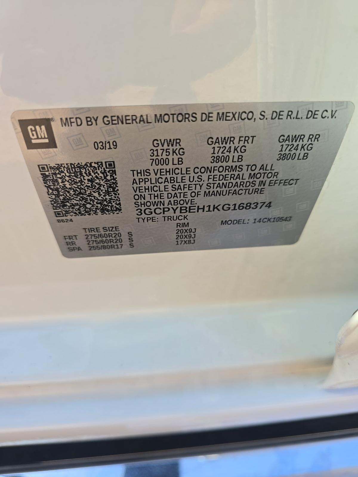 2019 Chevrolet Silverado 1500 Custom AWD