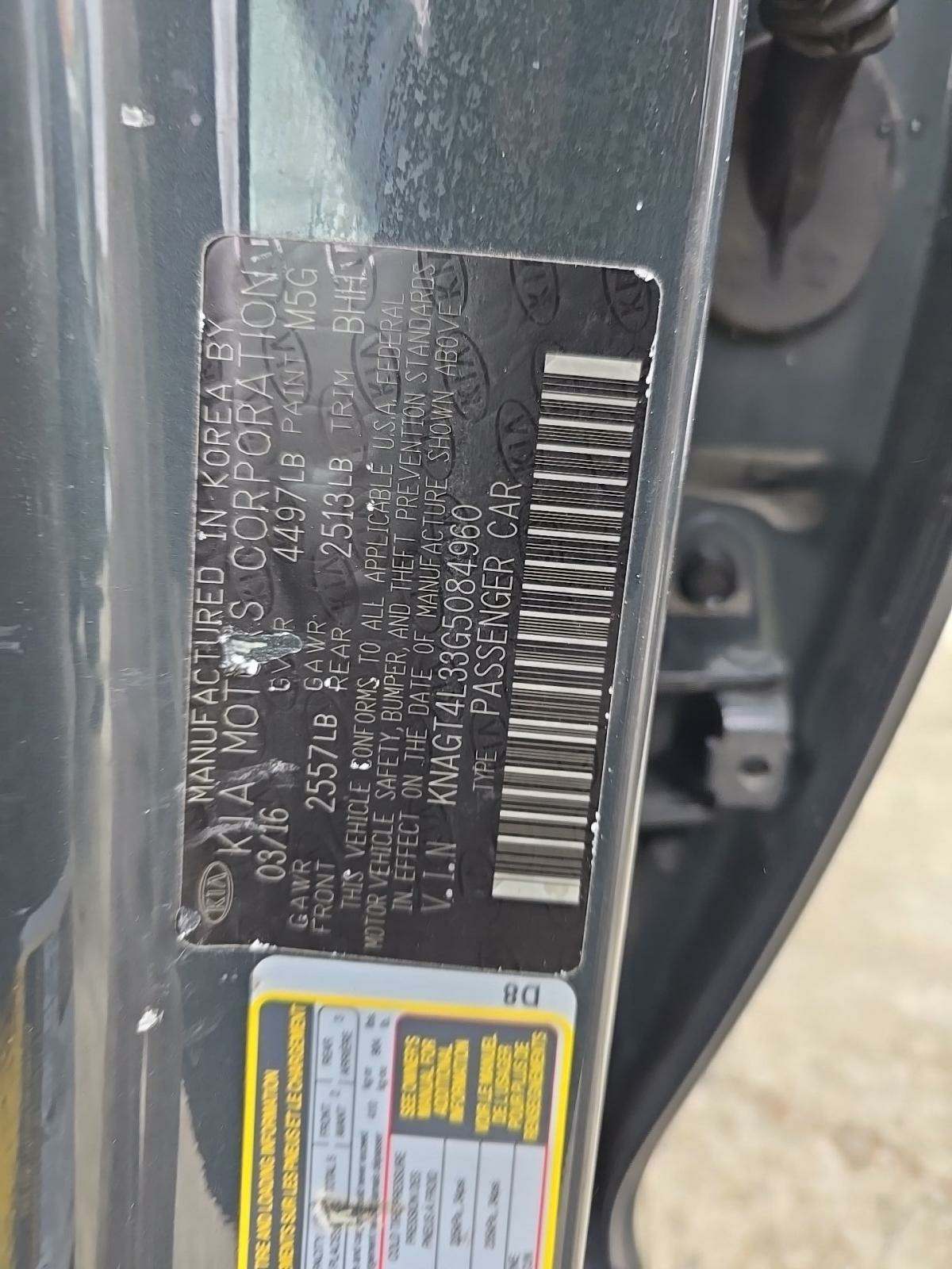 2016 Kia Optima LX FWD