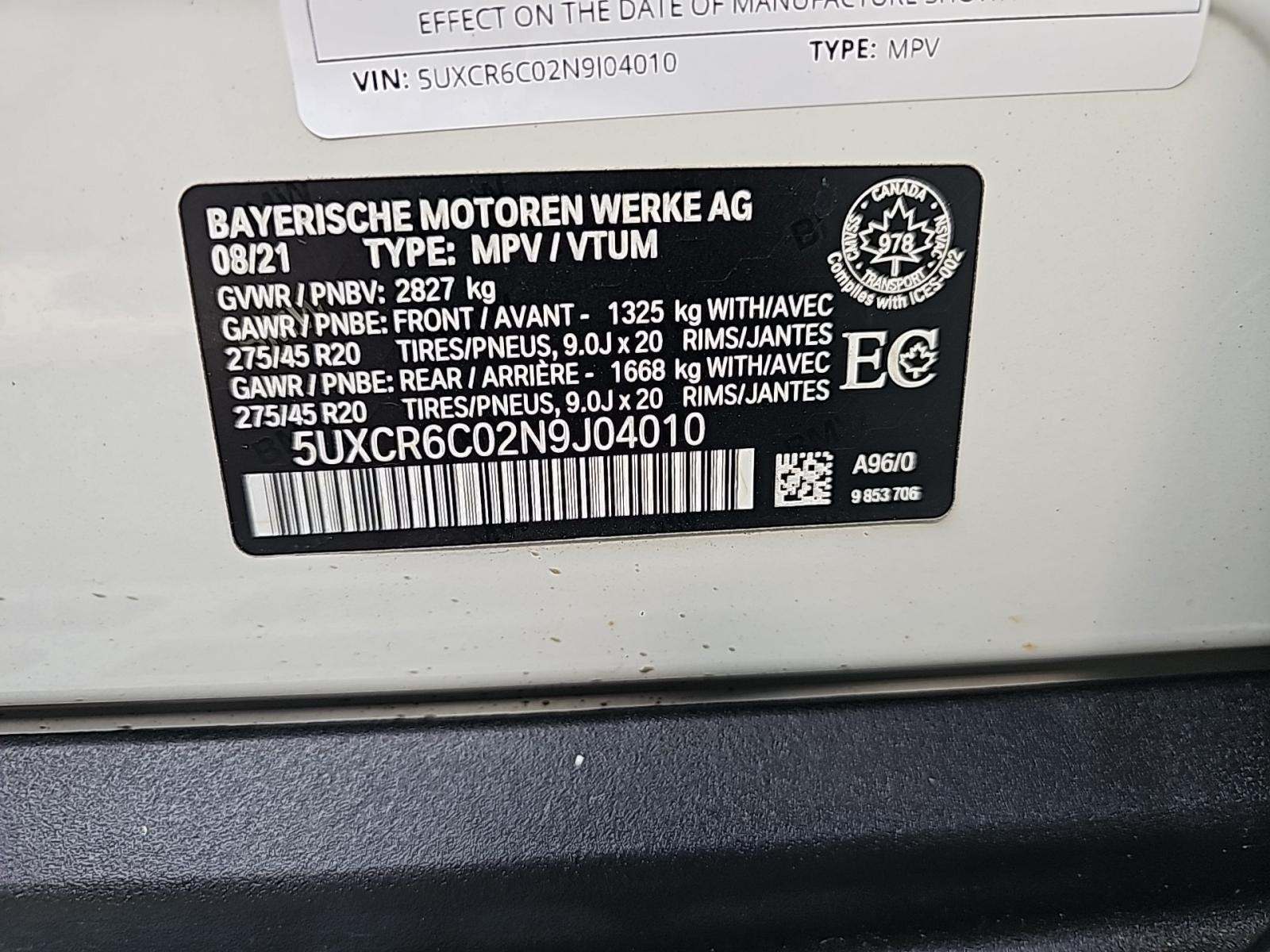 2022 BMW X5 xDrive40i AWD