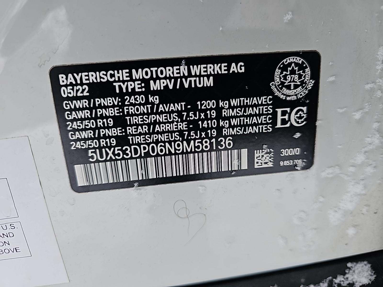 2022 BMW X3 xDrive30i AWD