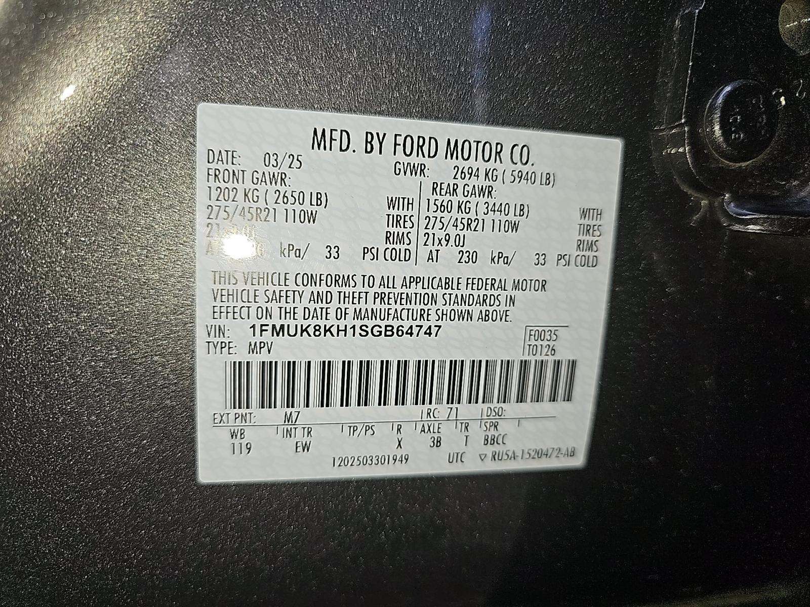 2025 Ford Explorer ST-Line AWD