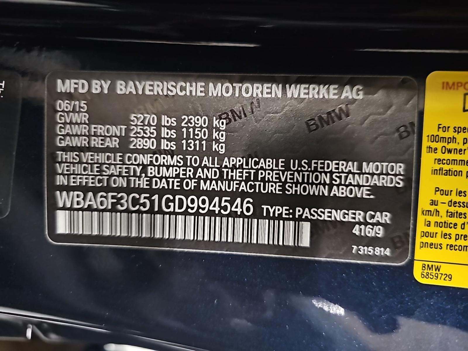 2016 BMW 6 Series 640i xDrive AWD