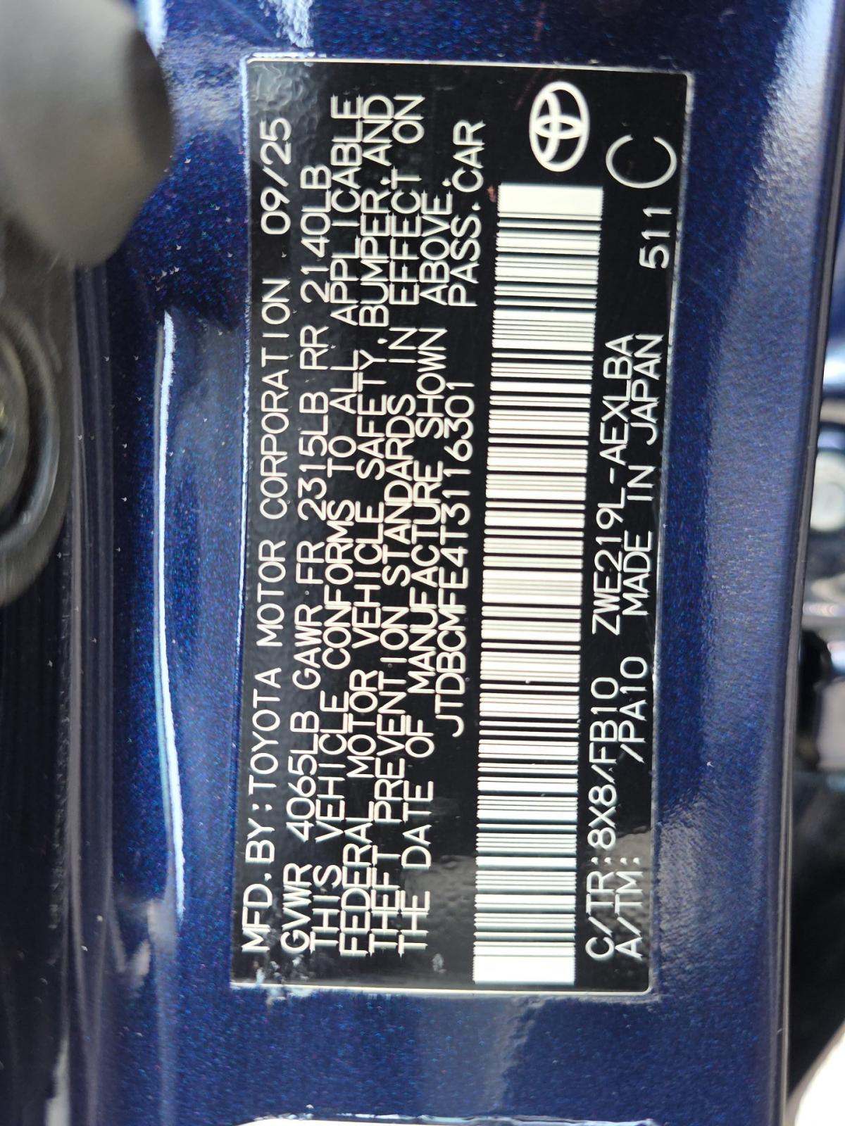 2026 Toyota Corolla Hybrid LE FWD