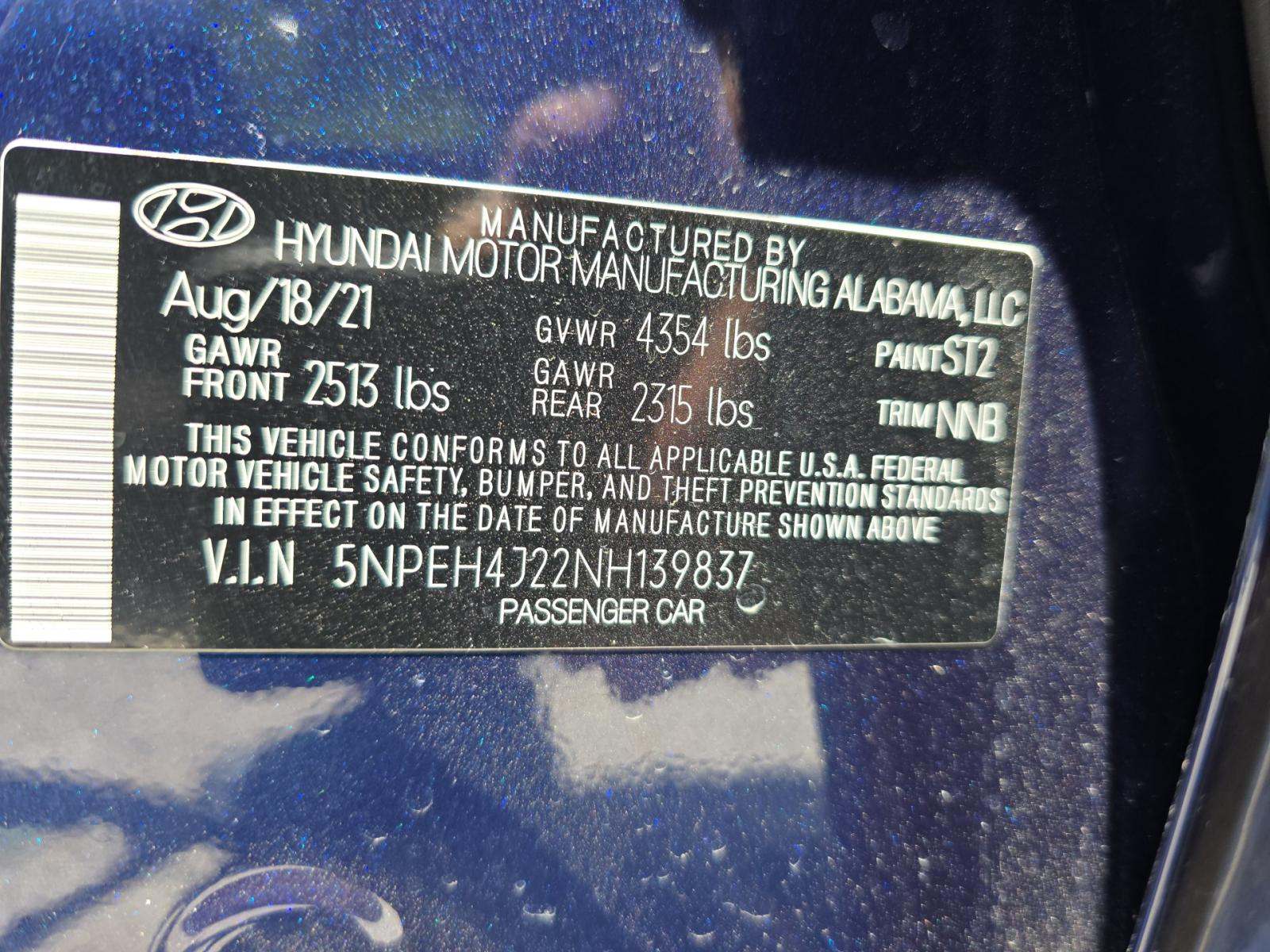 2022 Hyundai Sonata Limited FWD