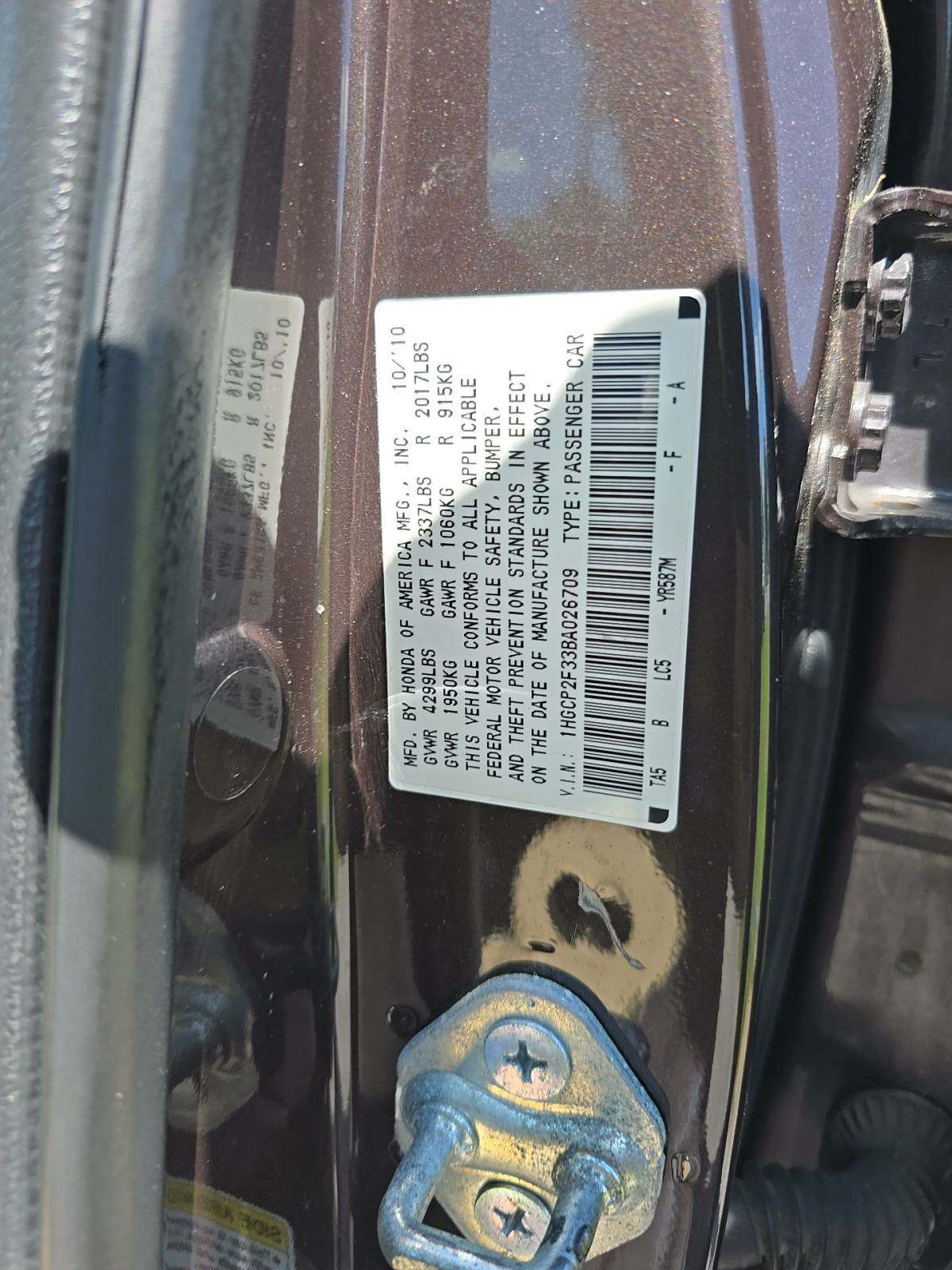 2011 Honda Accord LX FWD