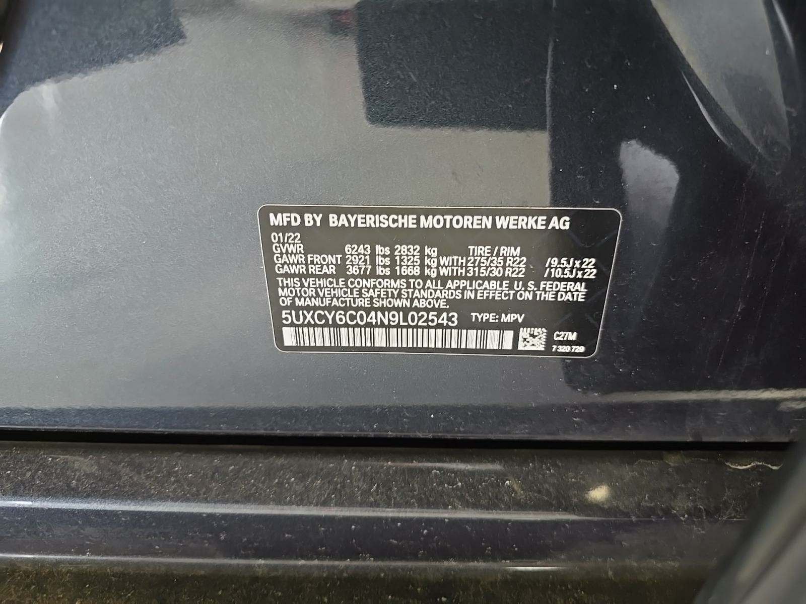 2022 BMW X6 xDrive40i AWD