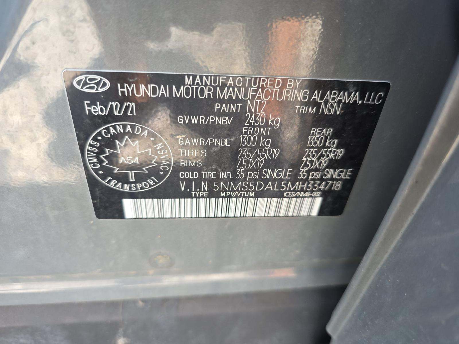 2021 Hyundai Santa Fe Ultimate Calligraphy AWD