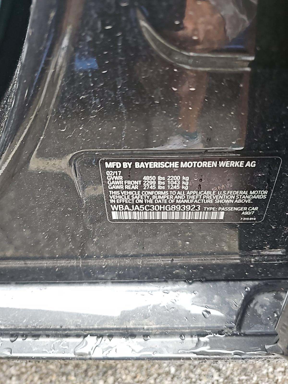 2017 BMW 5 Series 530i RWD