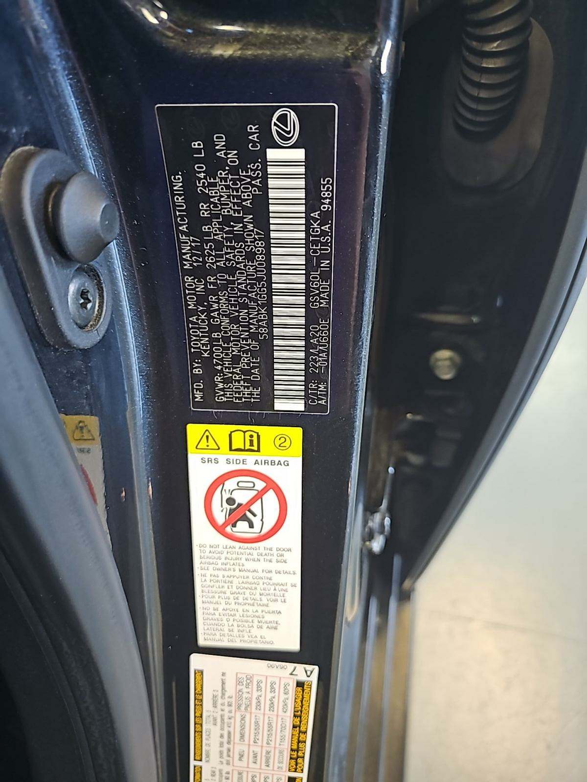 2018 Lexus ES ES 350 FWD