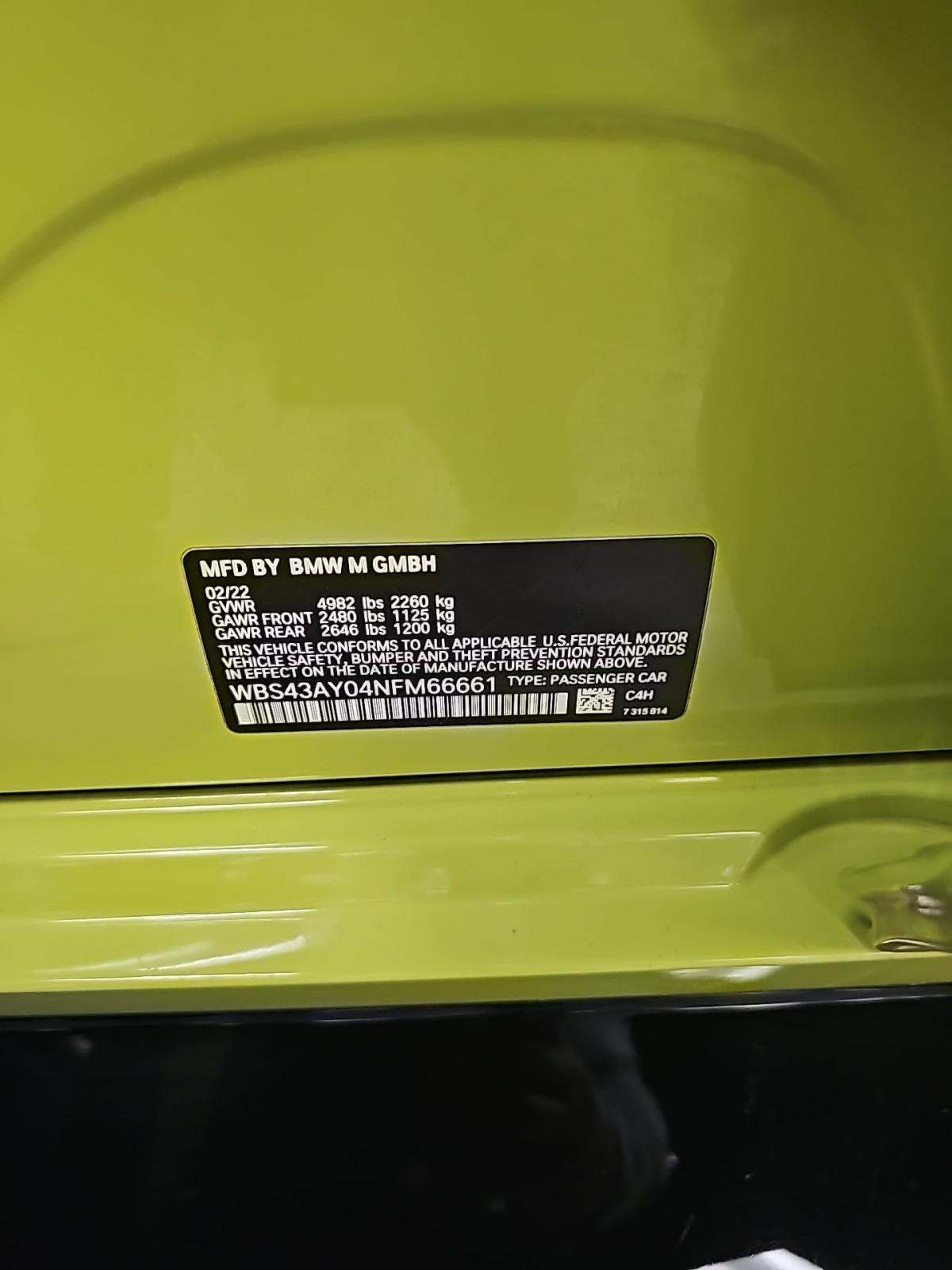 2022 BMW M3 Competition xDrive AWD