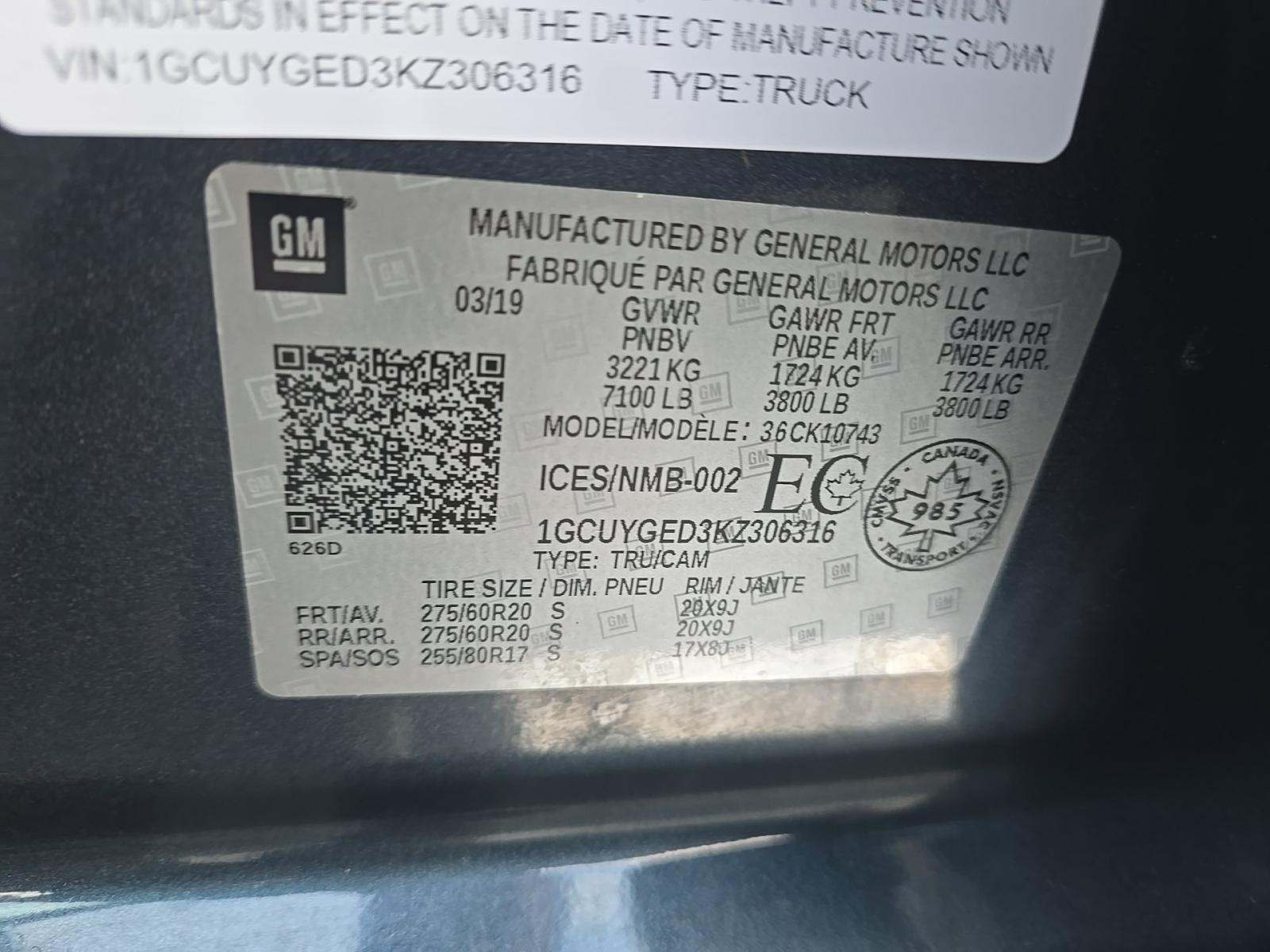 2019 Chevrolet Silverado 1500 LTZ AWD