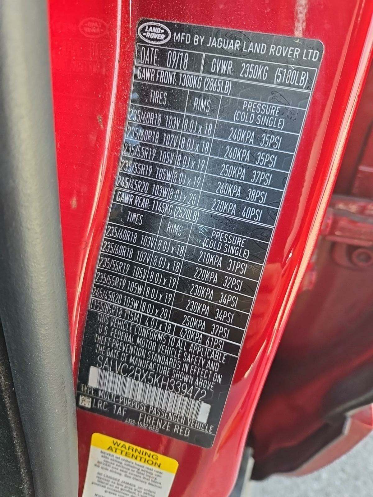 2019 Land Rover Range Rover Evoque Landmark Edition AWD