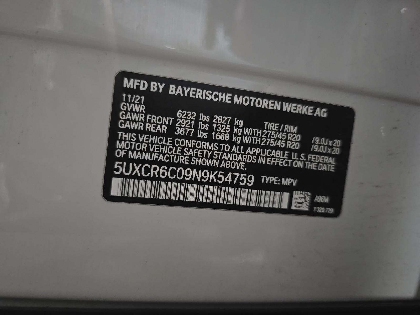 2022 BMW X5 xDrive40i AWD