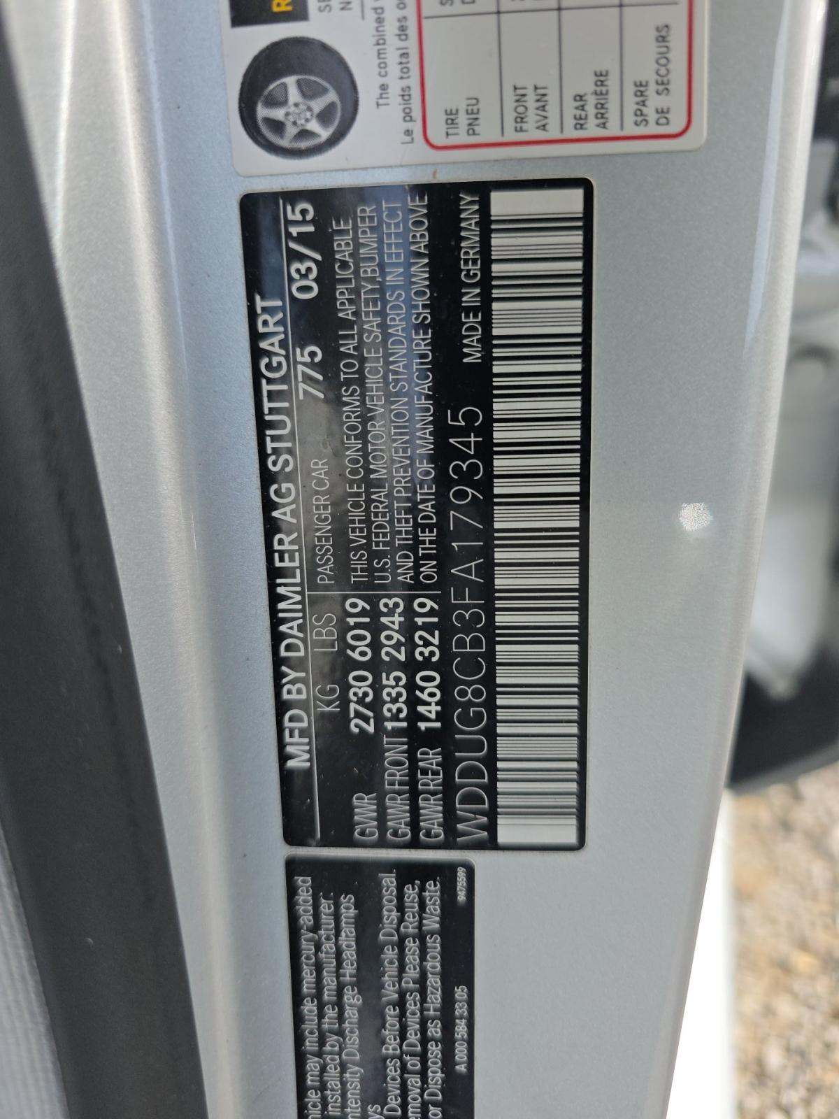 2015 Mercedes-Benz S-Class S 550 RWD