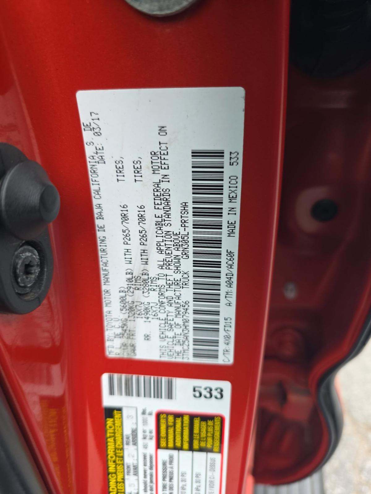 2017 Toyota Tacoma TRD Off-Road AWD