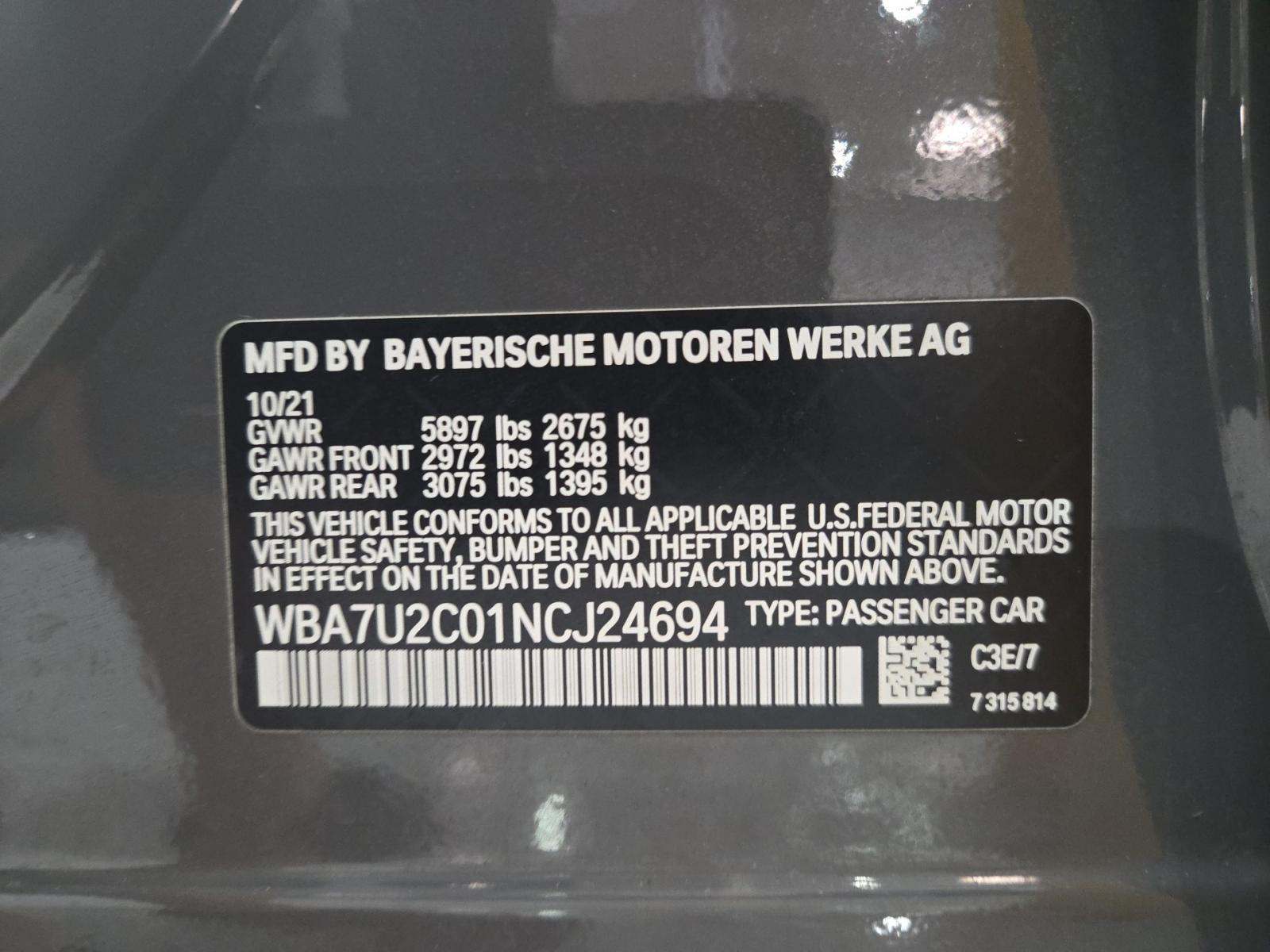 2022 BMW 7 Series 750i xDrive AWD