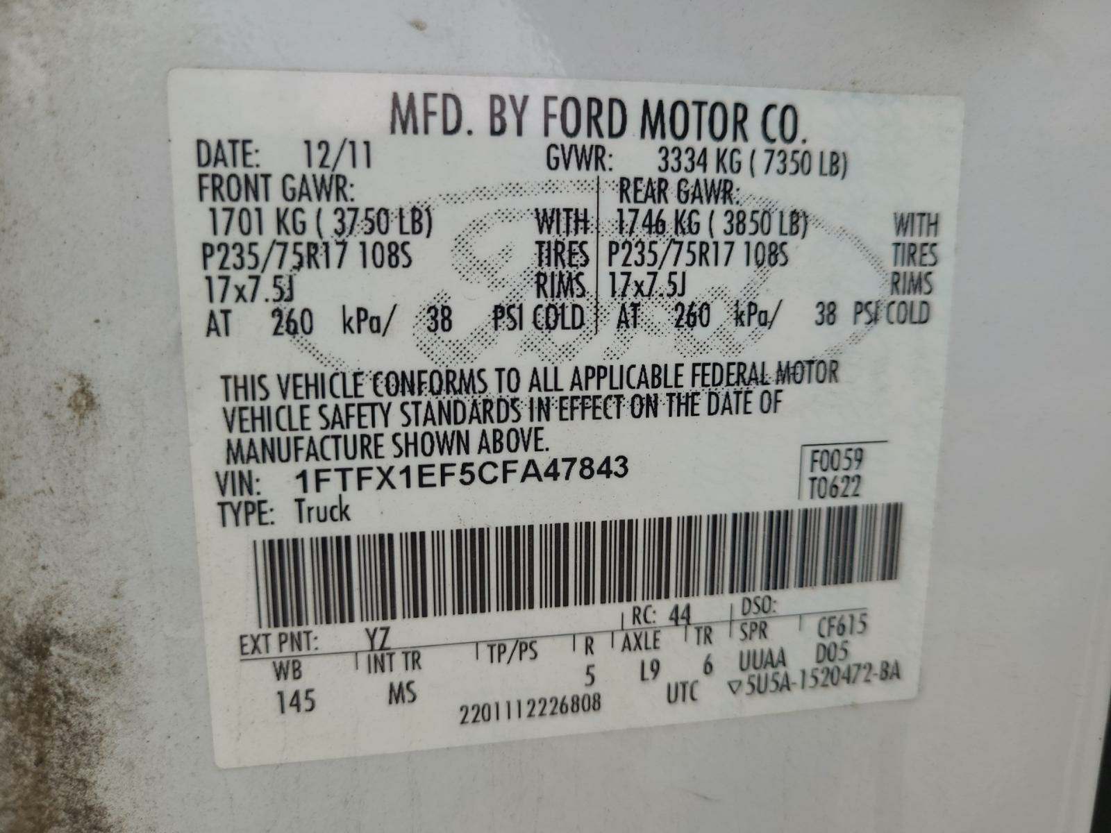 2012 Ford F-150 XLT AWD