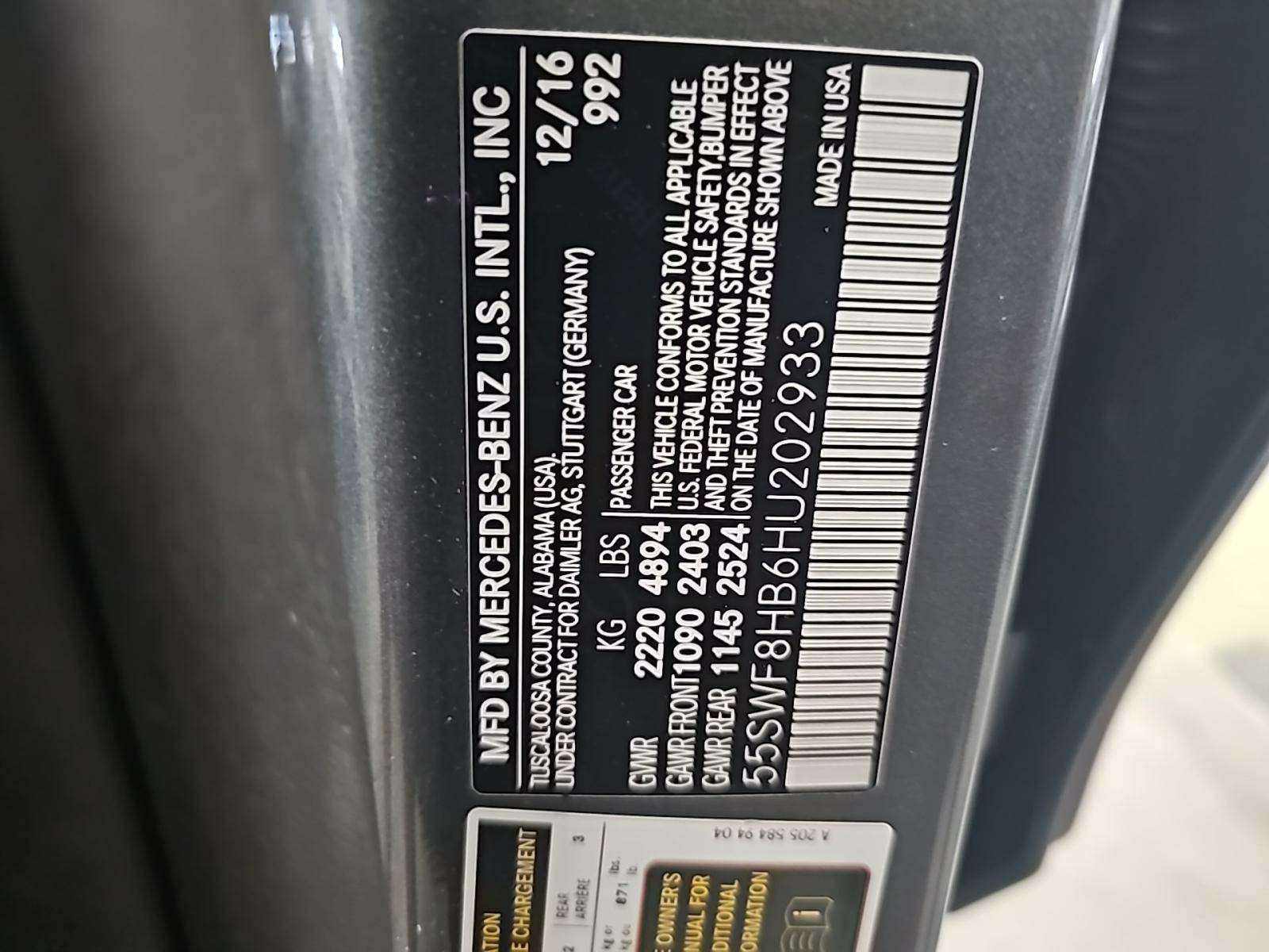 2017 Mercedes-Benz C-Class AMG C 63 S RWD