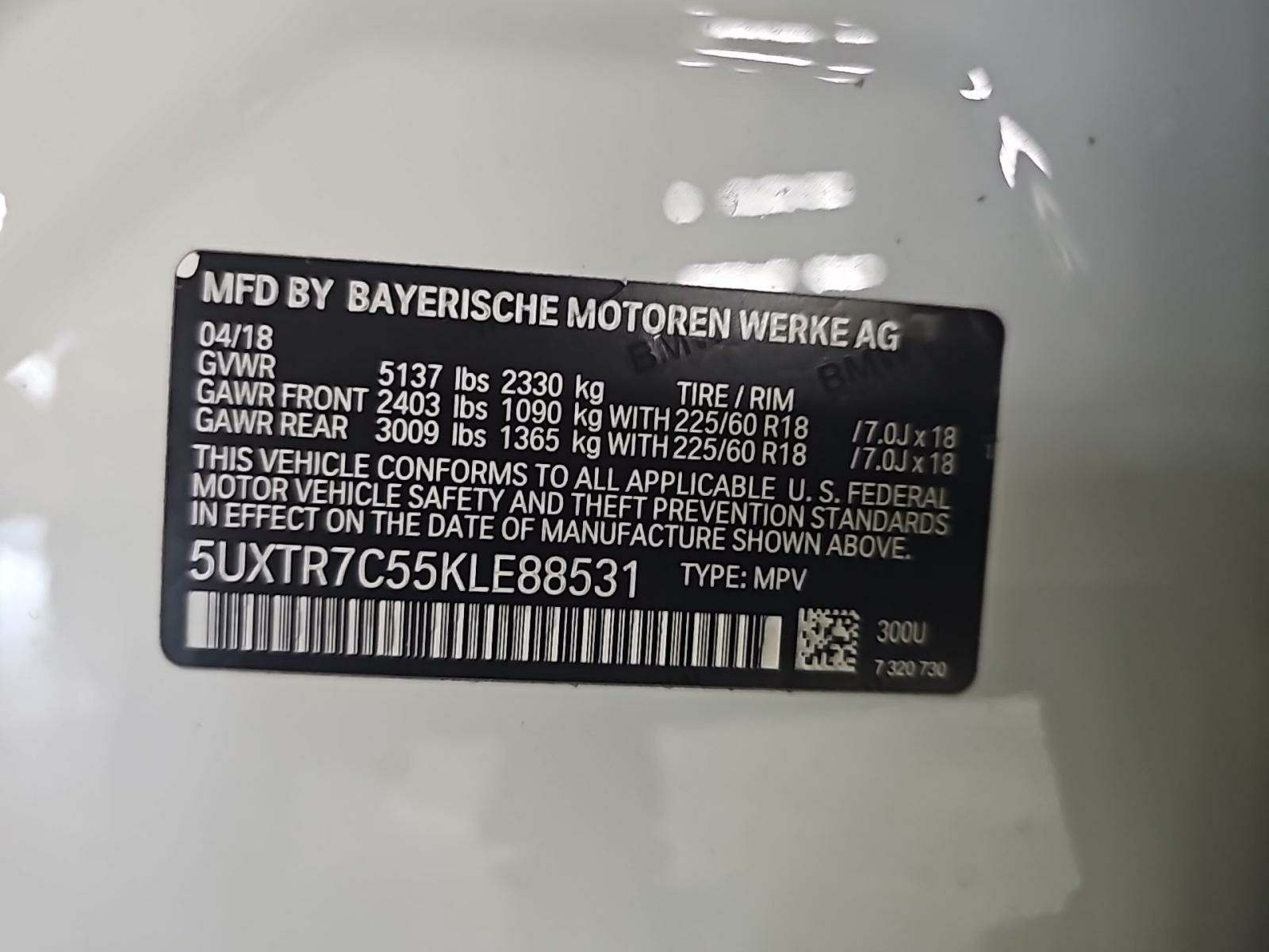 2019 BMW X3 sDrive30i RWD