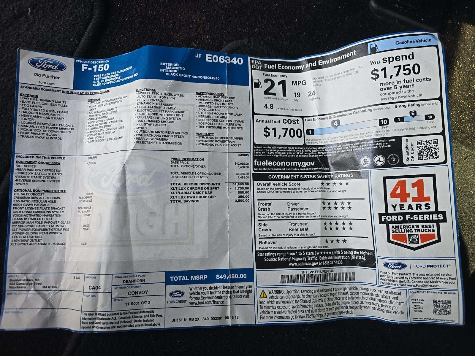 2018 Ford F-150 XLT AWD