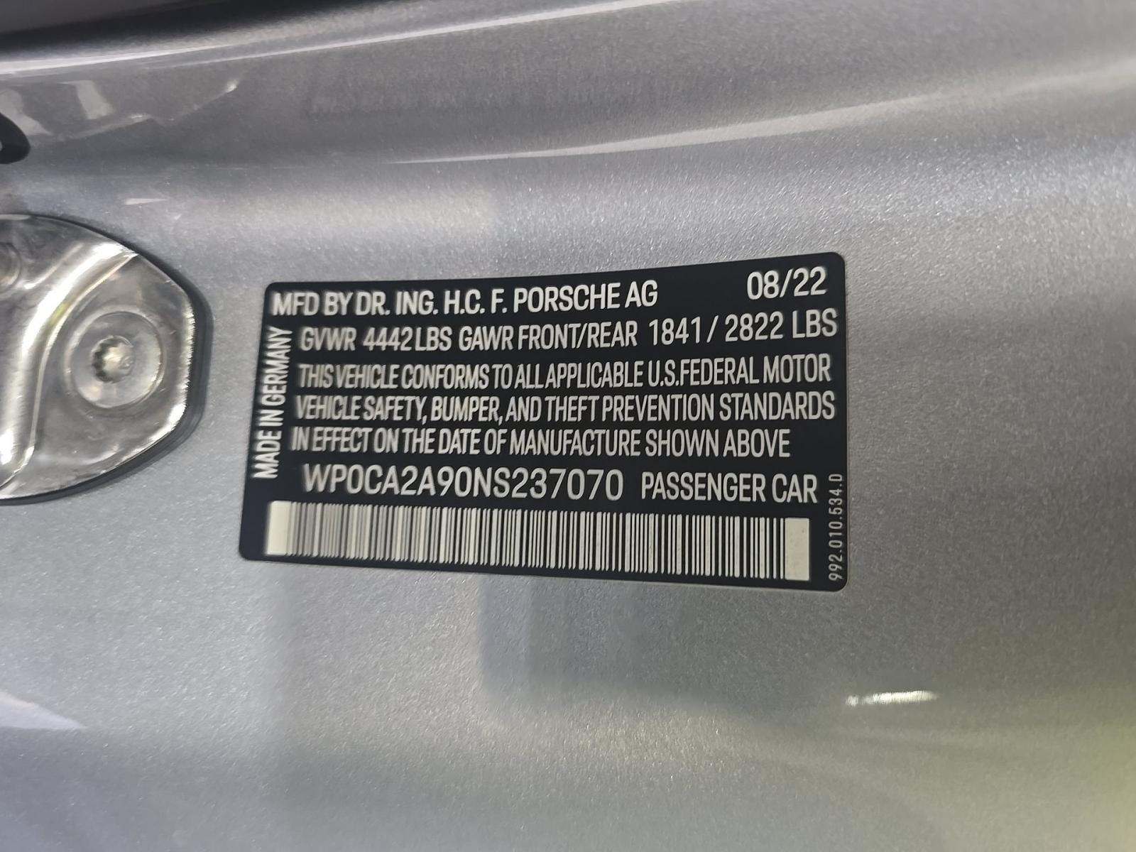 2022 Porsche 911 Carrera RWD