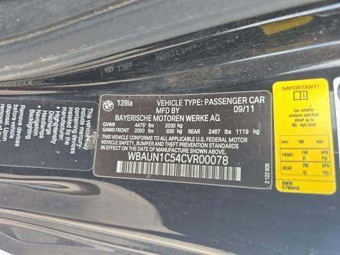 2012 BMW 1 Series 128i RWD