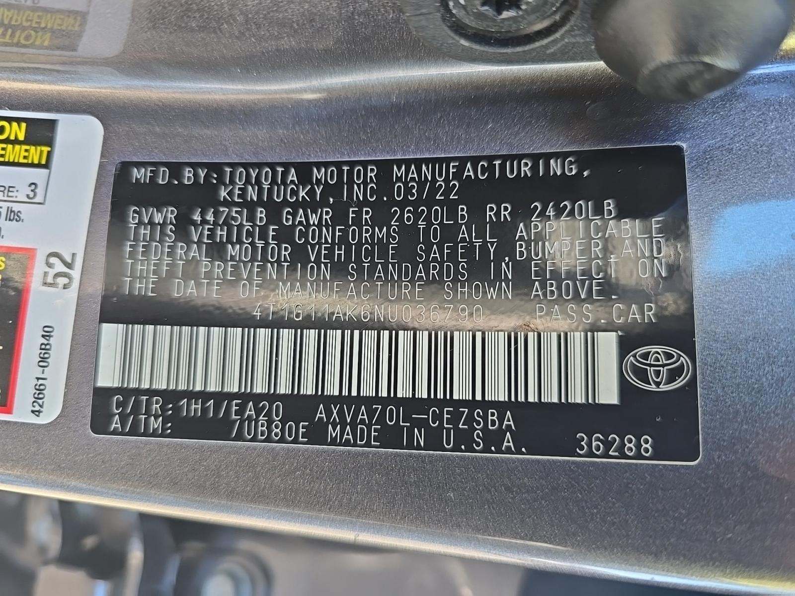 2022 Toyota Camry SE FWD