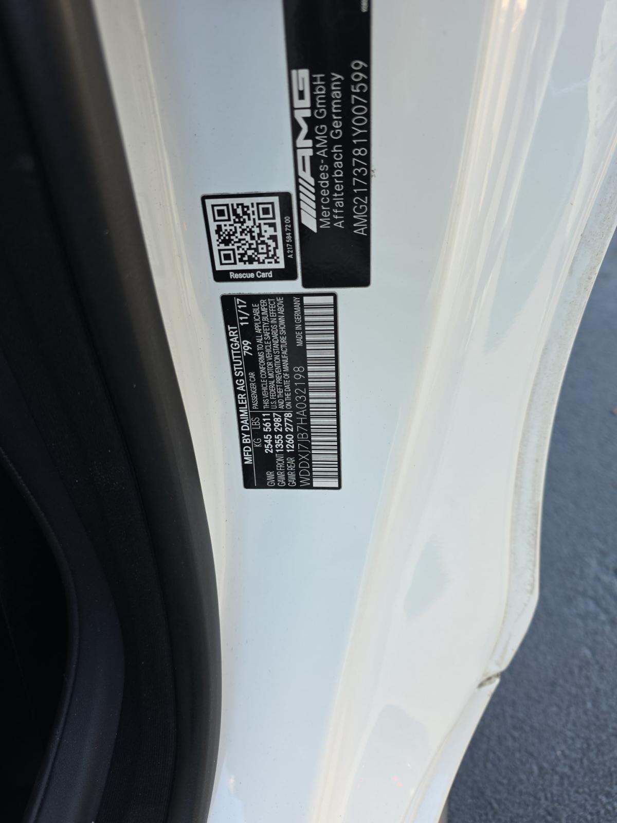 2017 Mercedes-Benz S-Class AMG S 63 AWD