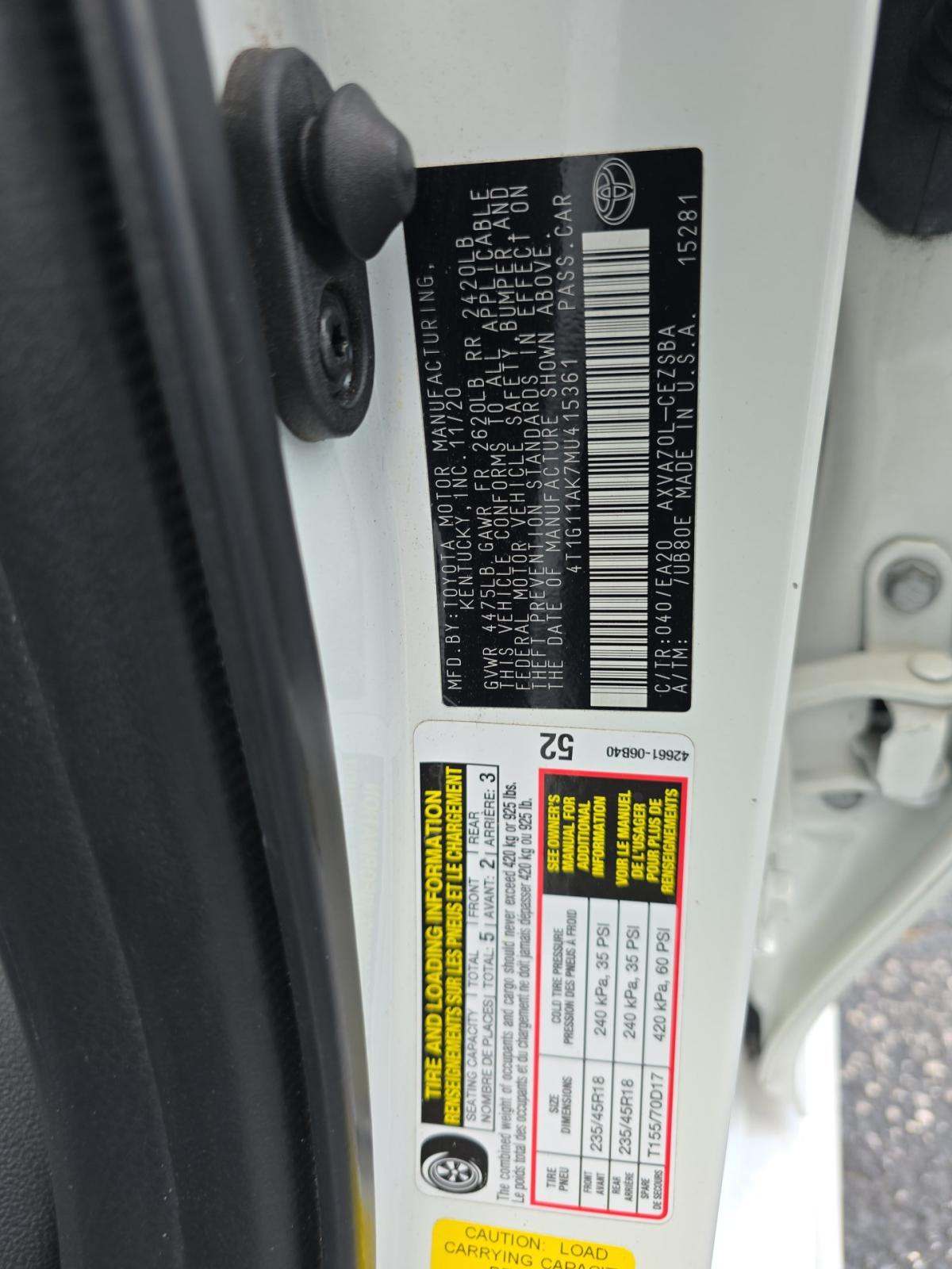 2021 Toyota Camry SE FWD