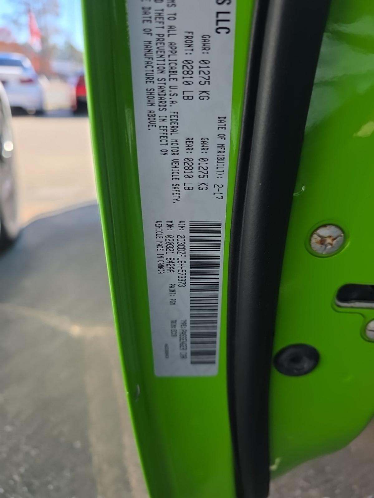 2017 Dodge Challenger R/T Scat Pack RWD