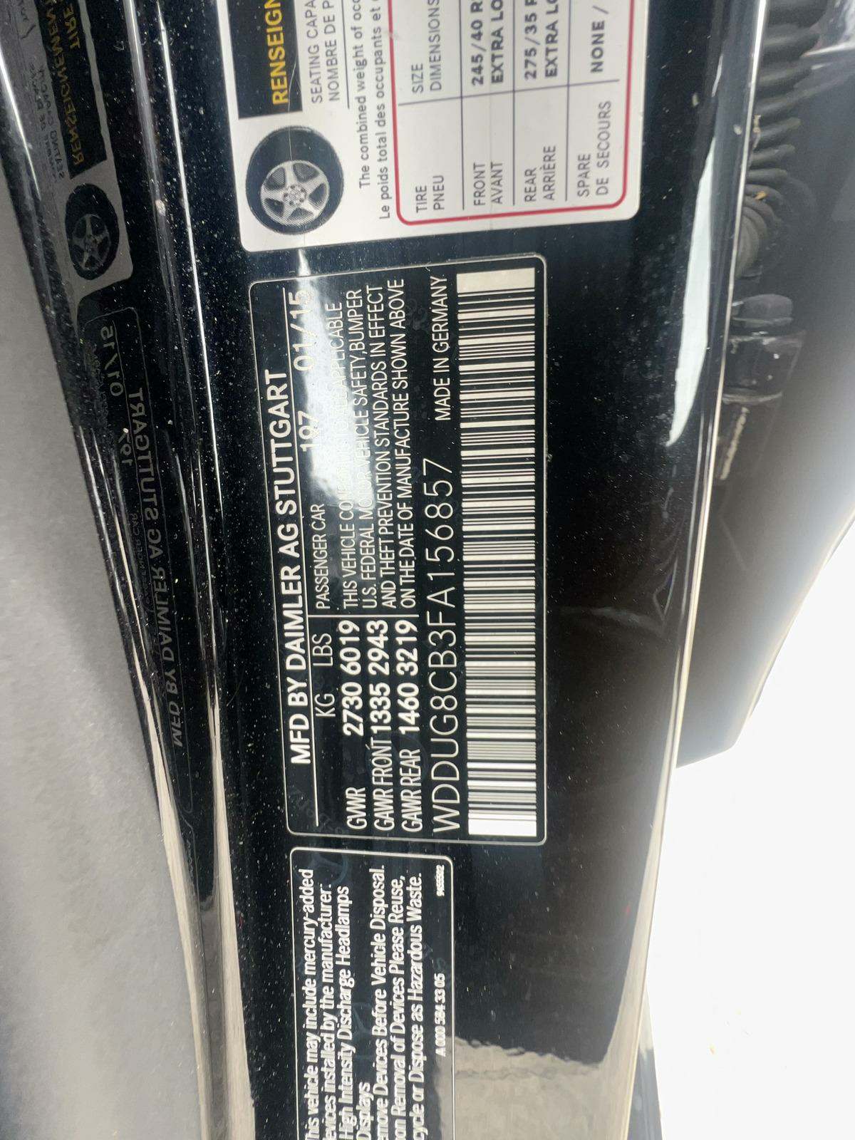 2015 Mercedes-Benz S-Class S 550 RWD