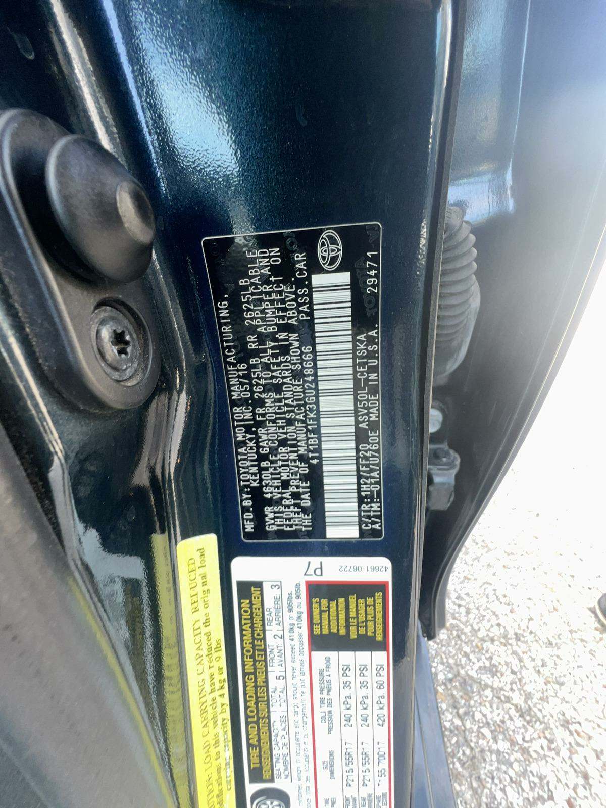 2016 Toyota Camry SE FWD