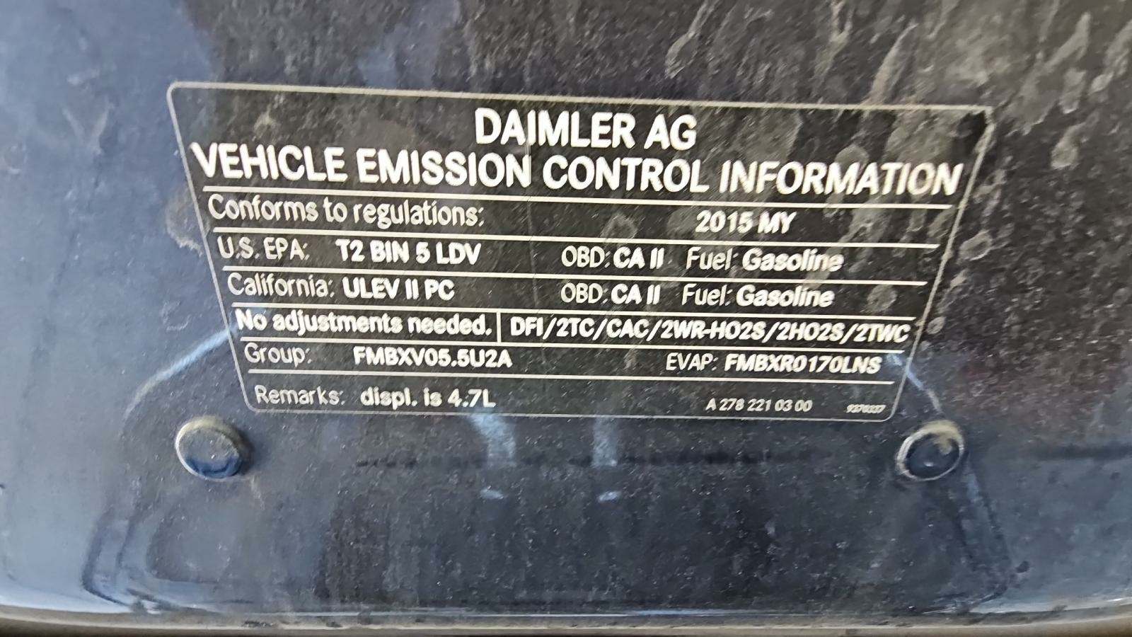 2015 Mercedes-Benz S-Class S 550 RWD