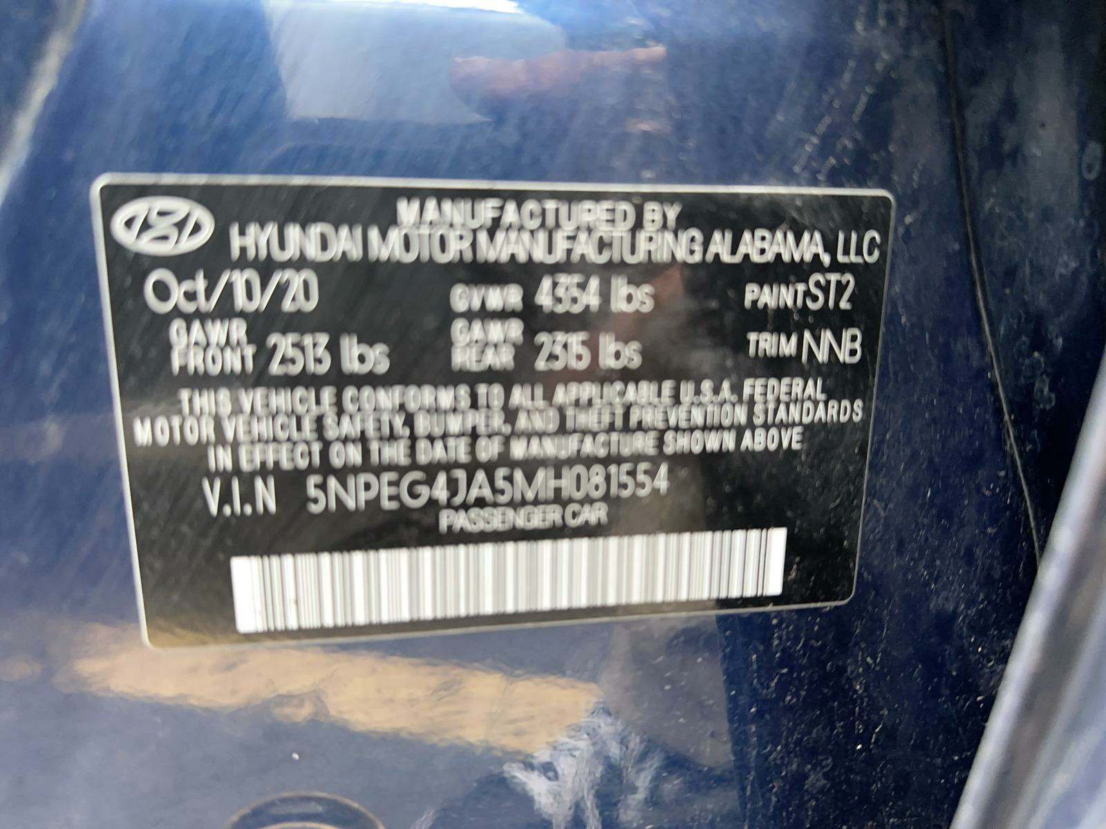 2021 Hyundai Sonata SE FWD