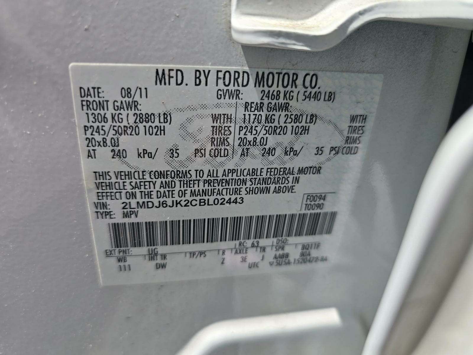 2012 Lincoln MKX Base FWD