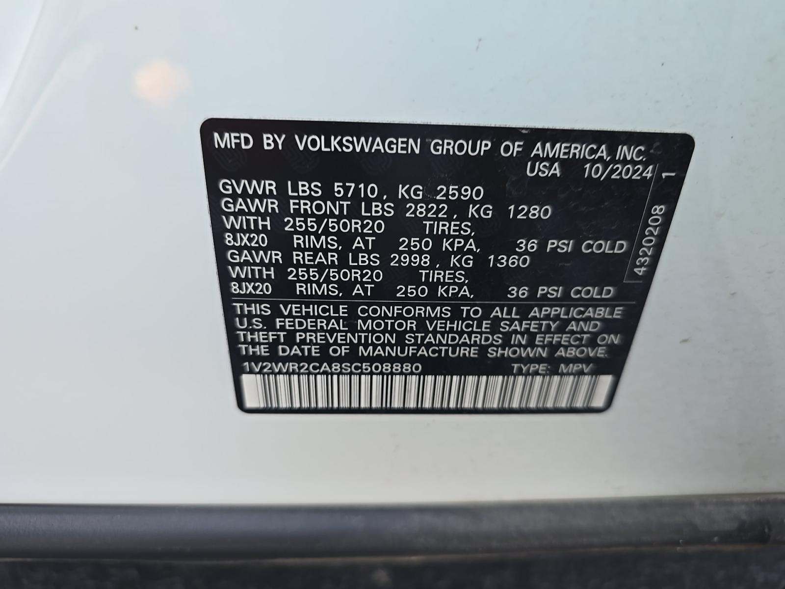 2025 Volkswagen Atlas 2.0T SE FWD