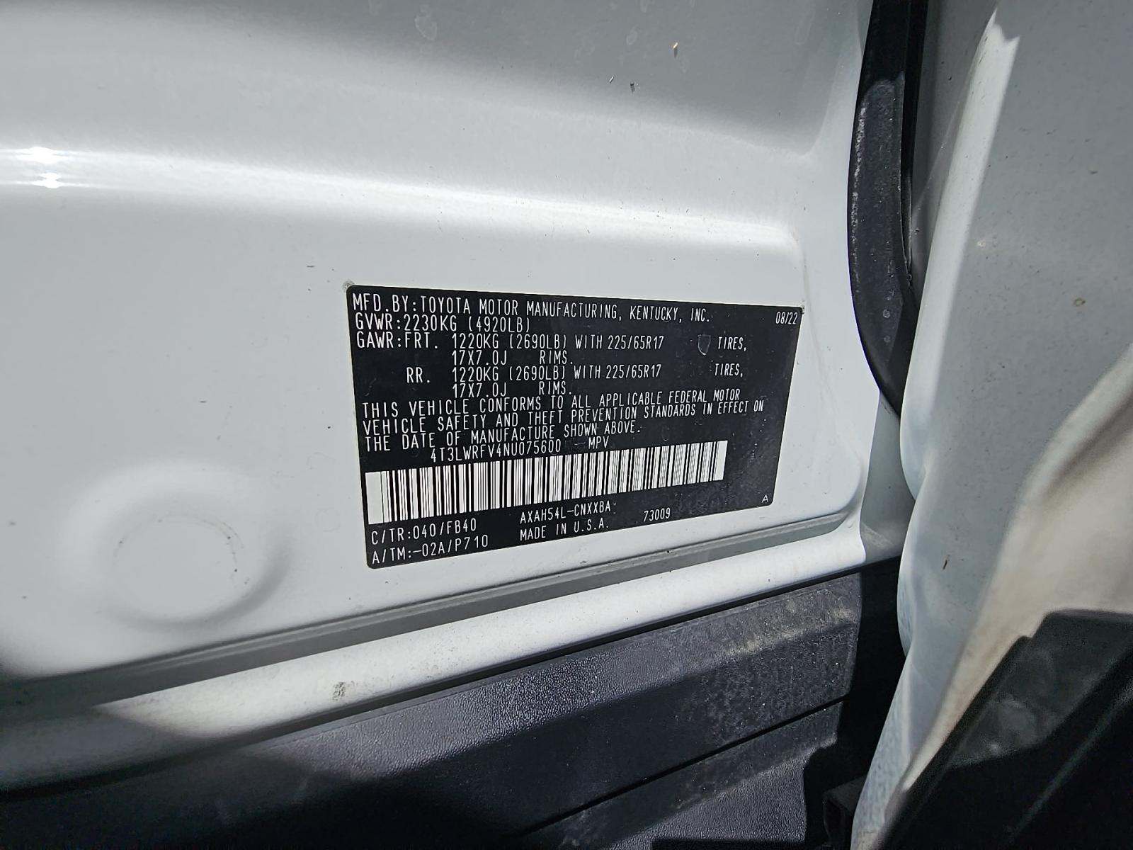 2022 Toyota RAV4 Hybrid LE AWD