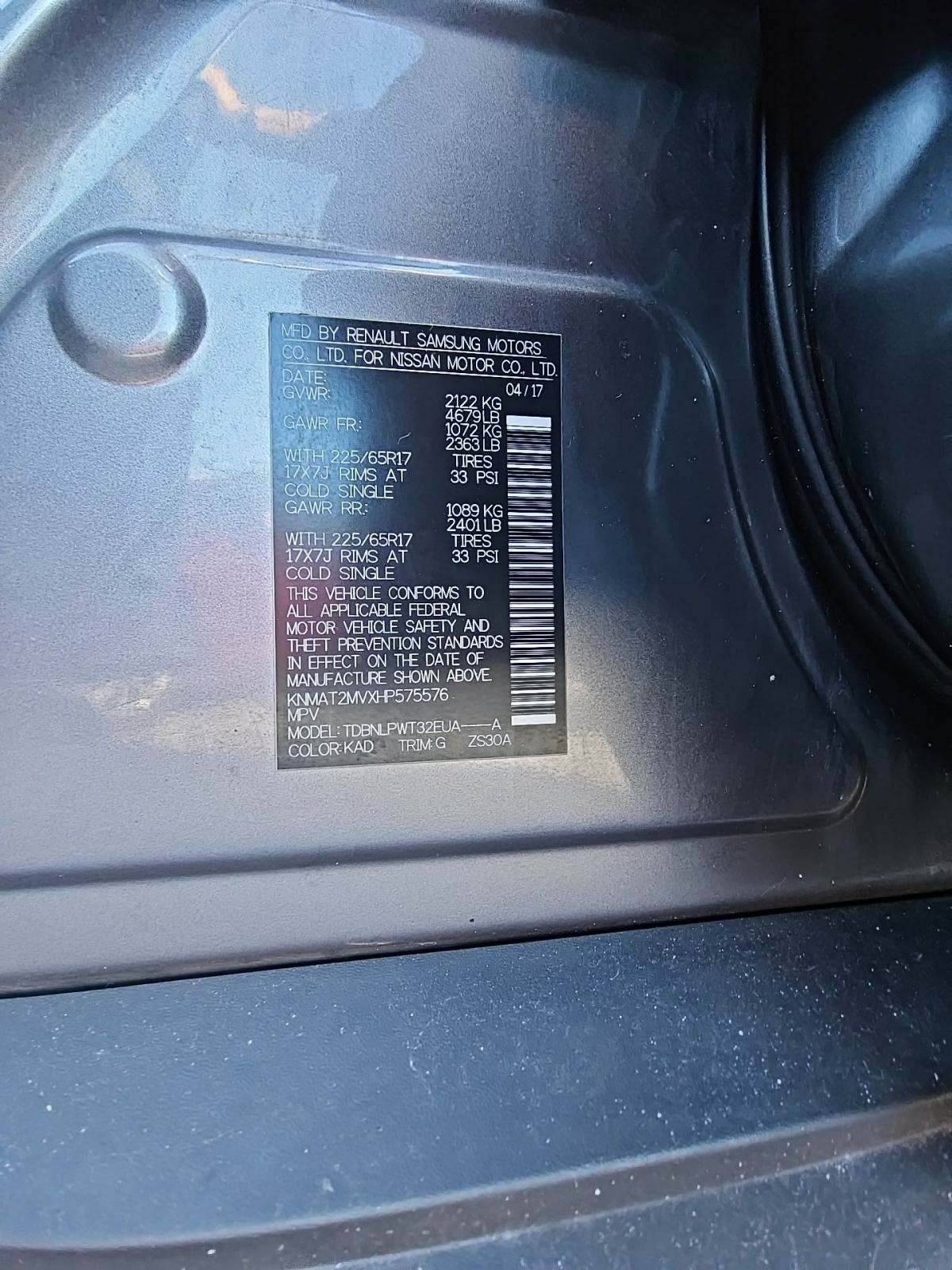 2017 Nissan Rogue S AWD