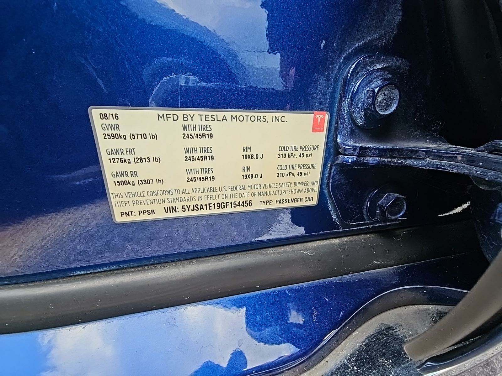 2016 Tesla Model S 75 RWD