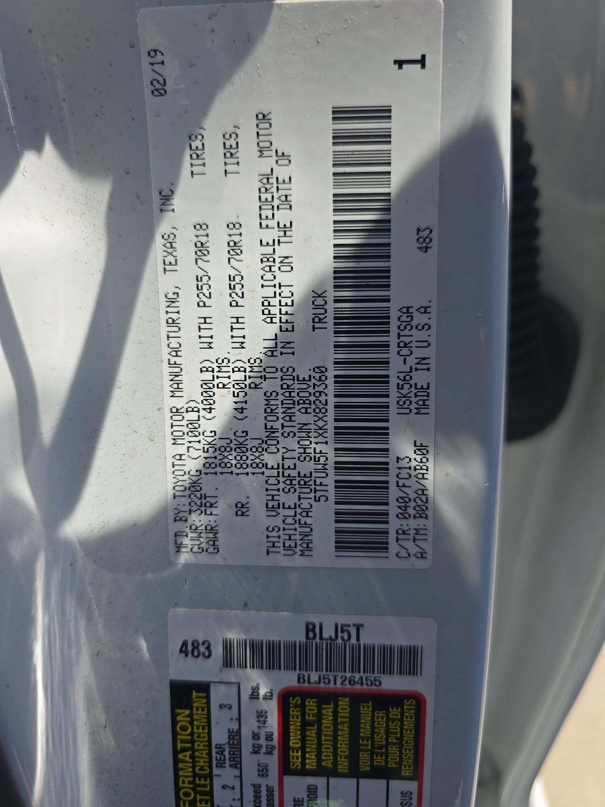 2019 Toyota Tundra SR5 AWD