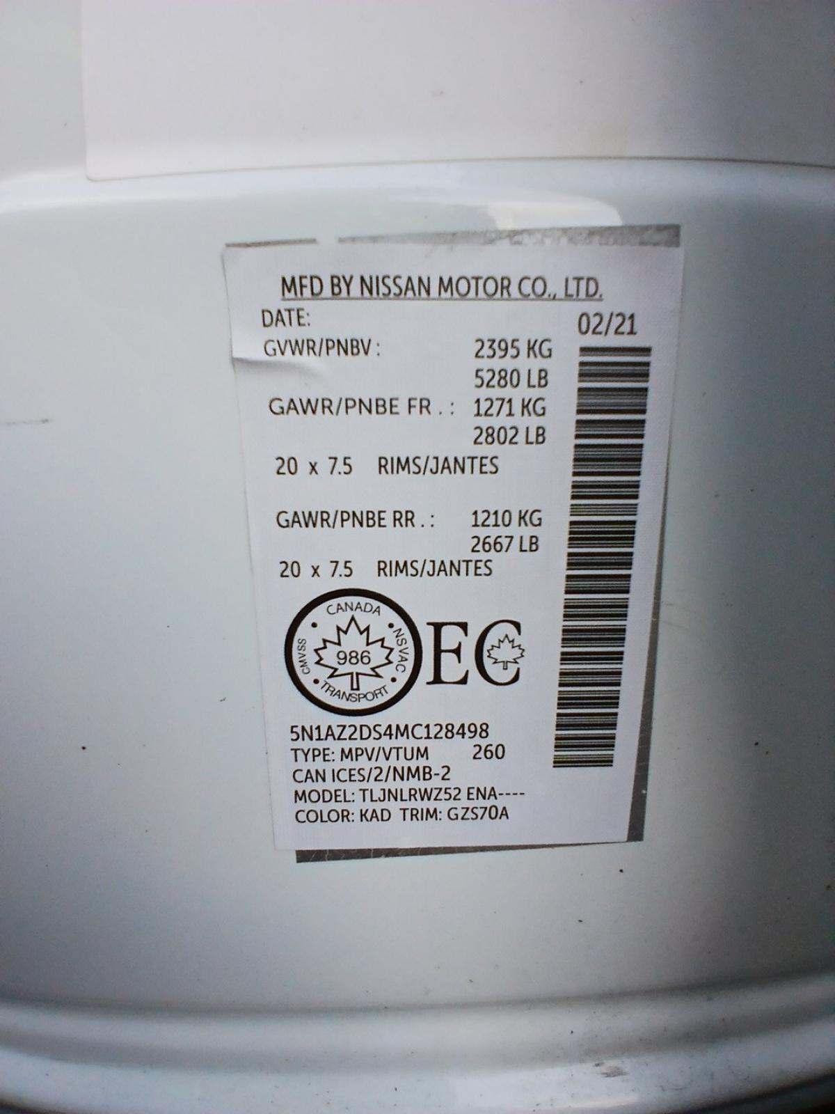 2021 Nissan Murano Platinum AWD