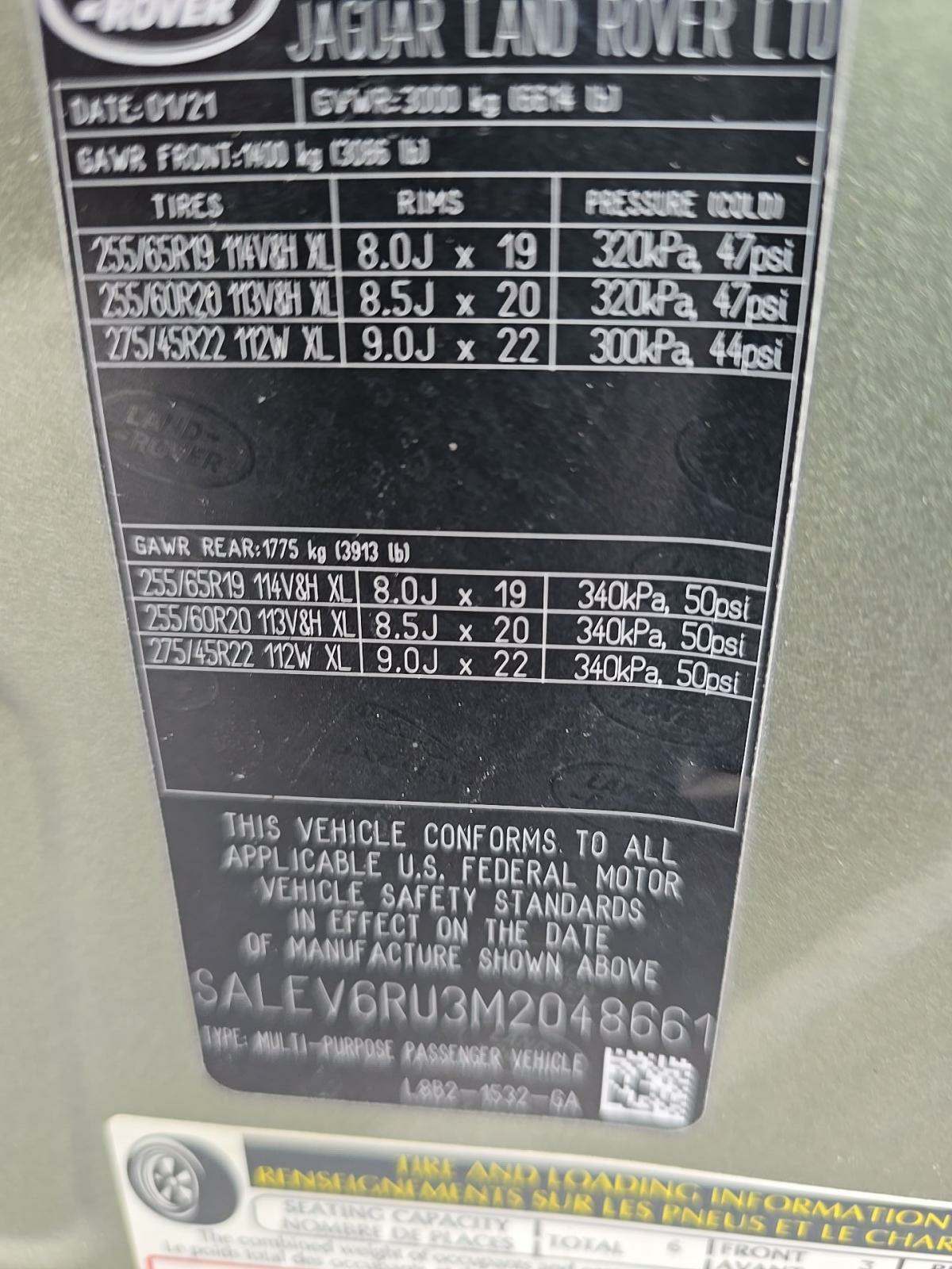 2021 Land Rover Defender 90 First Edition AWD