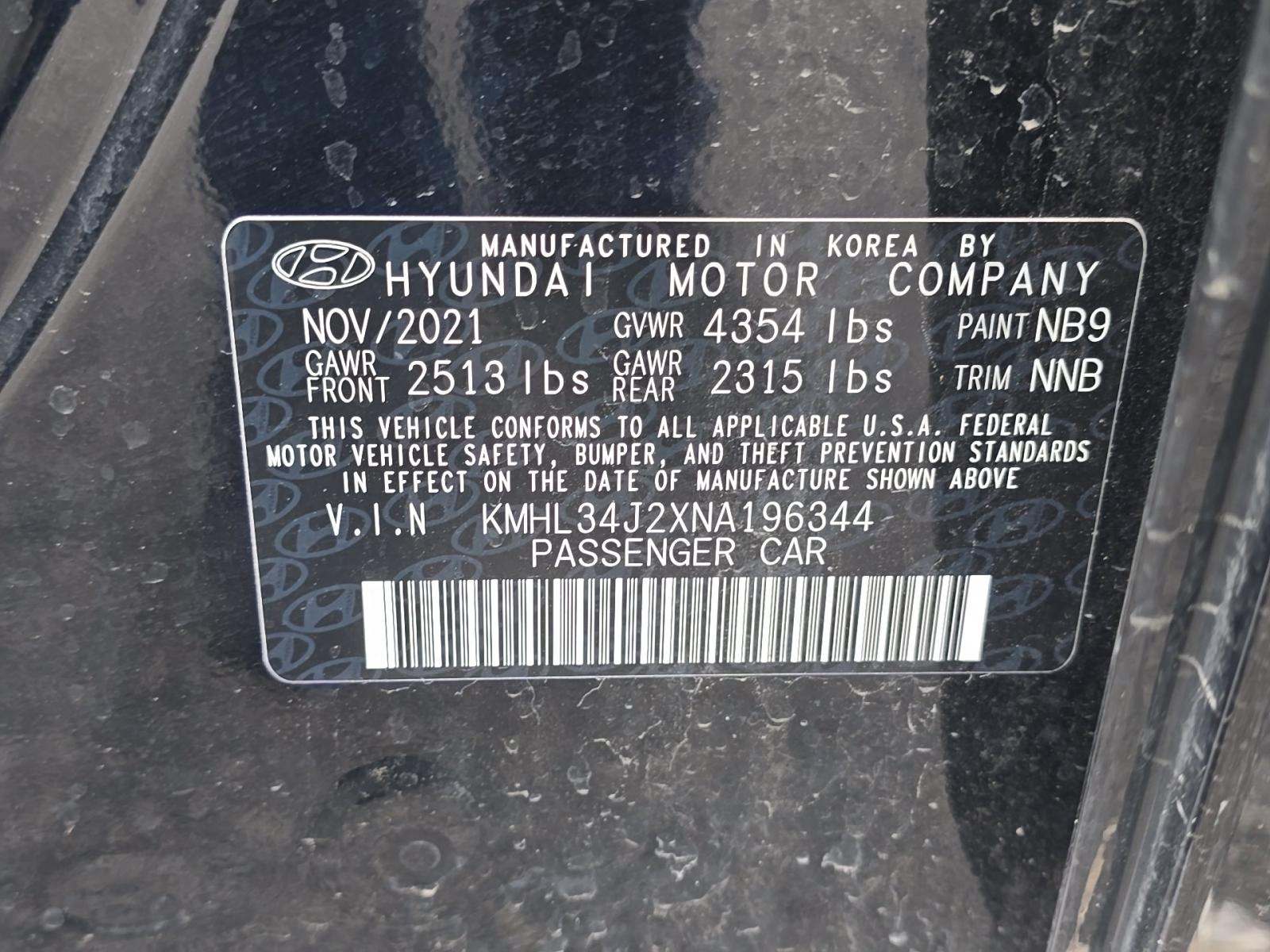 2022 Hyundai Sonata Limited FWD